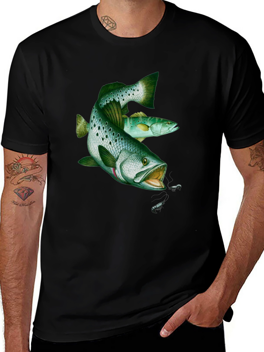 Fishing Graphic Tee - Bass Design