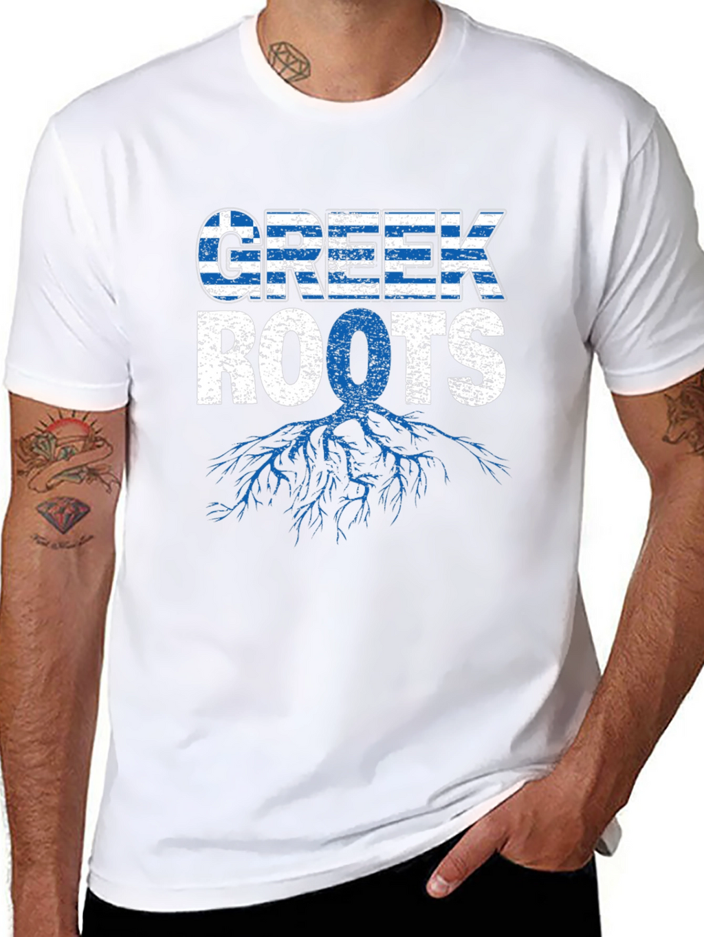 Greek Roots Mens Graphic T-Shirt