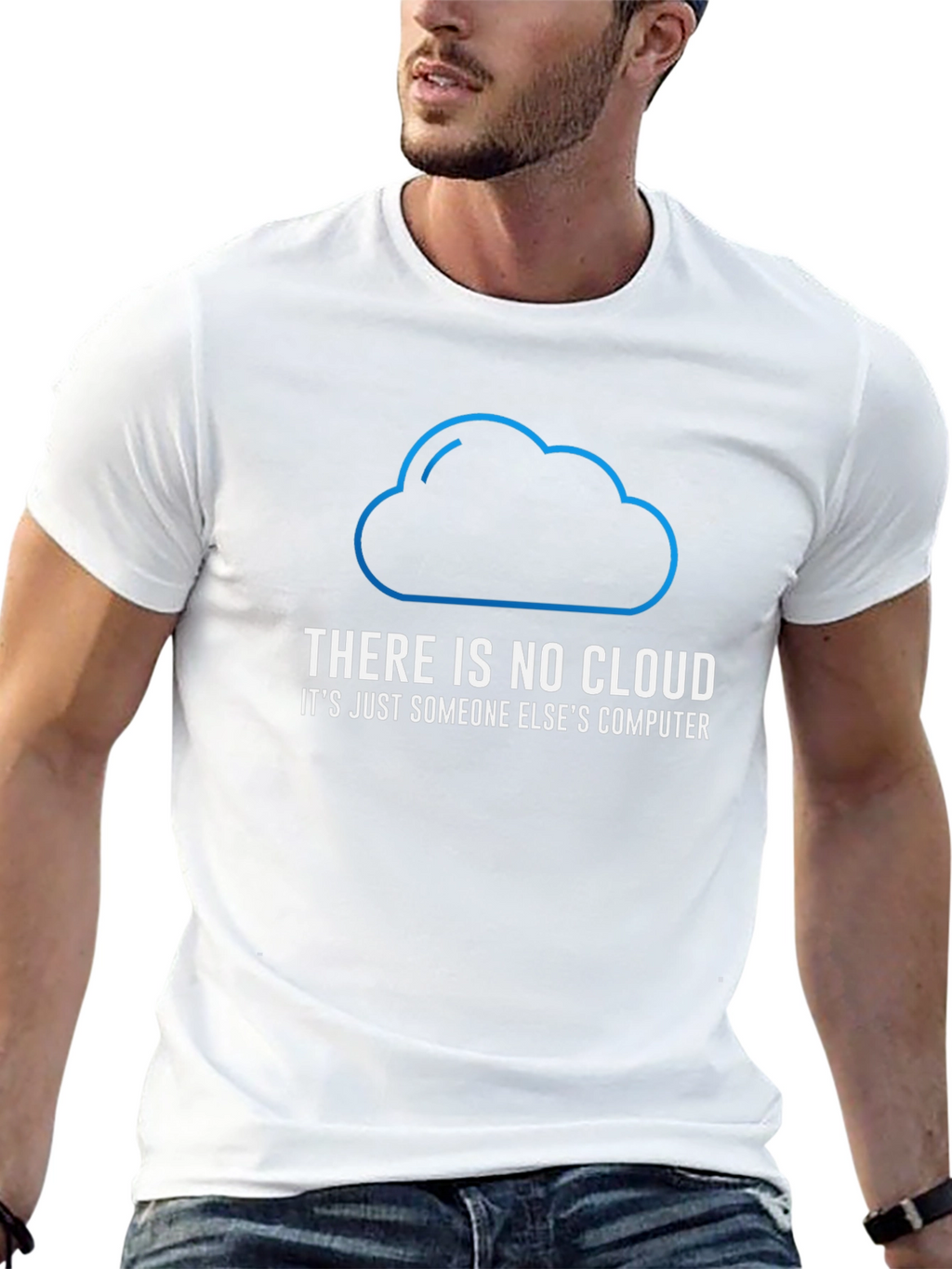 There is No Cloud Funny Tech T-Shirt