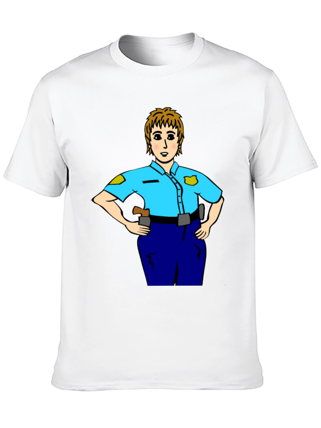 Police Woman Cartoon T-Shirt | Graphic Tee