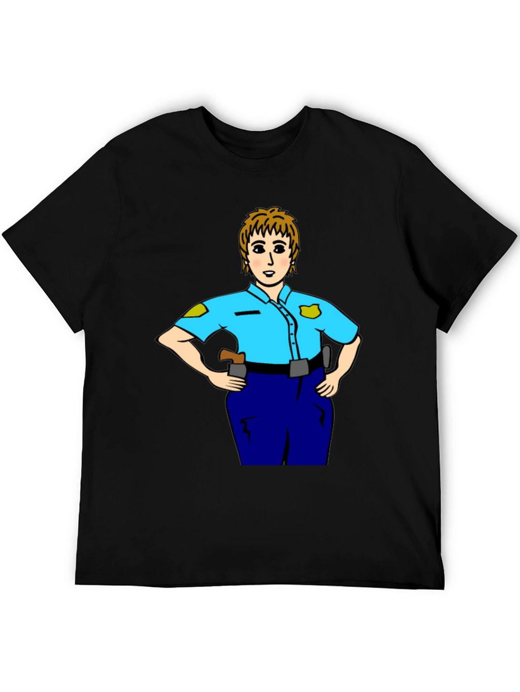 Police Woman Cartoon T-Shirt | Graphic Tee