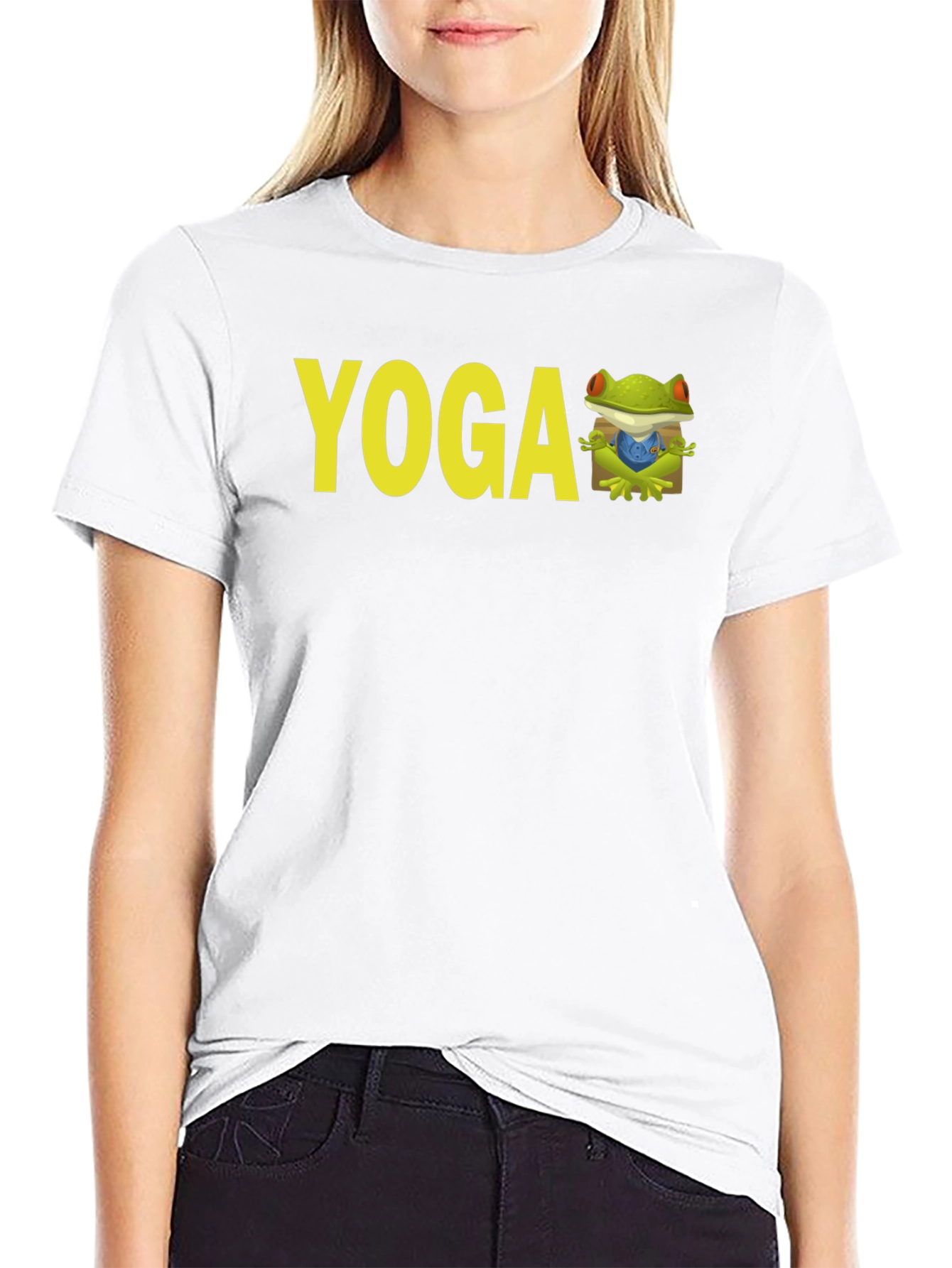 Yoga Frog Black T-Shirt