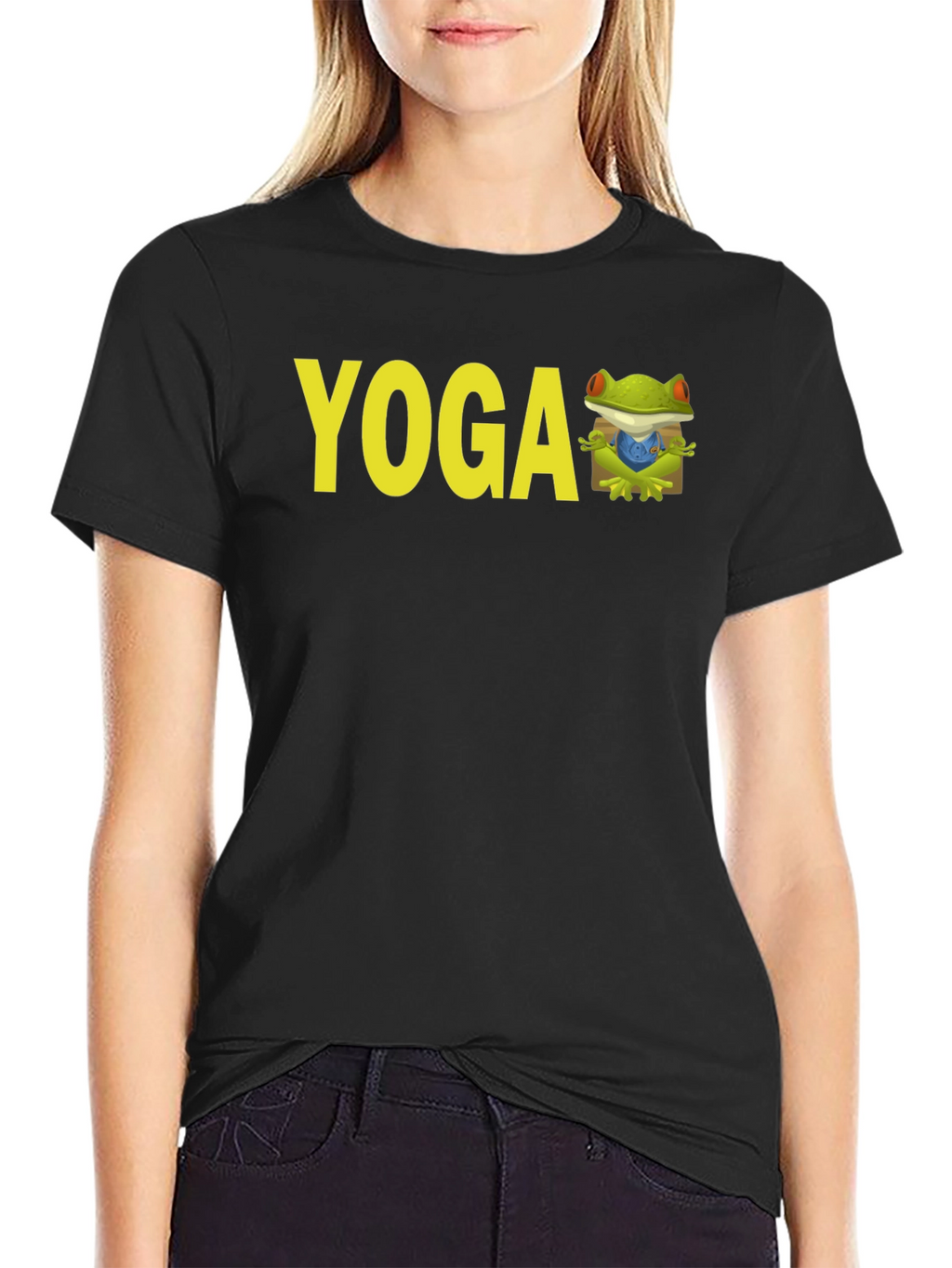 Yoga Frog Black T-Shirt