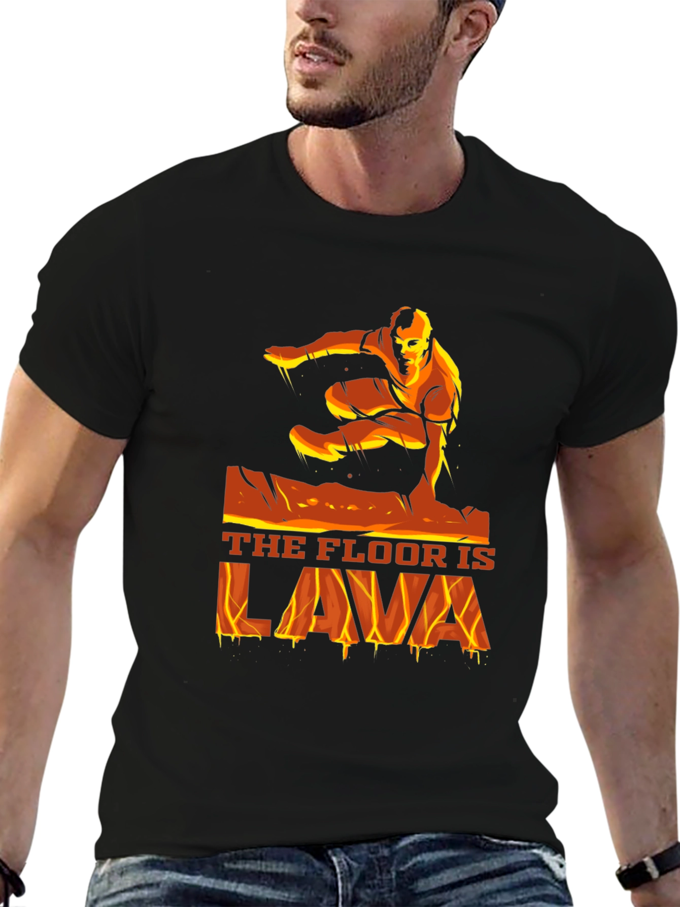 The Floor is Lava Graphic T-Shirt - Black