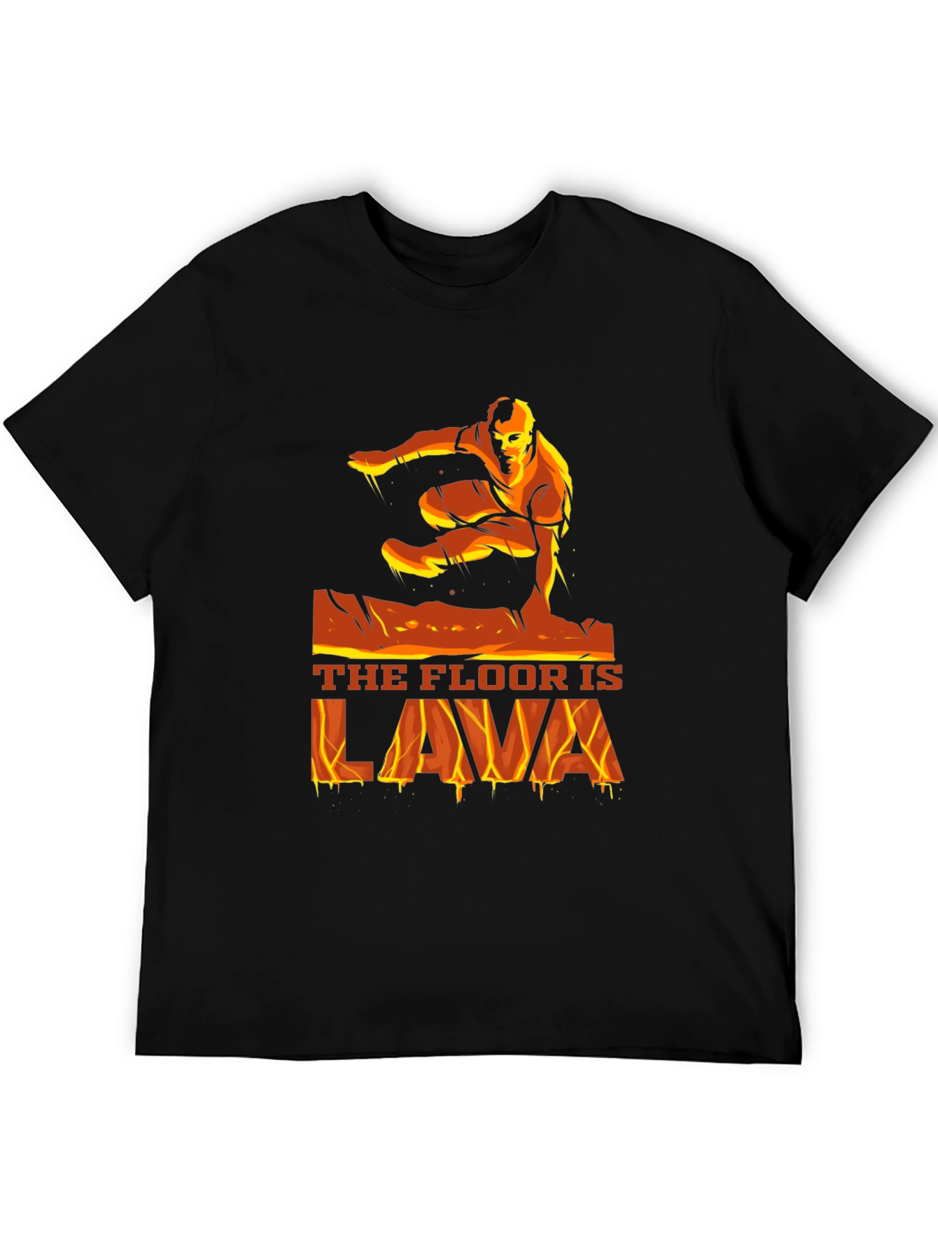 The Floor is Lava Graphic T-Shirt - Black