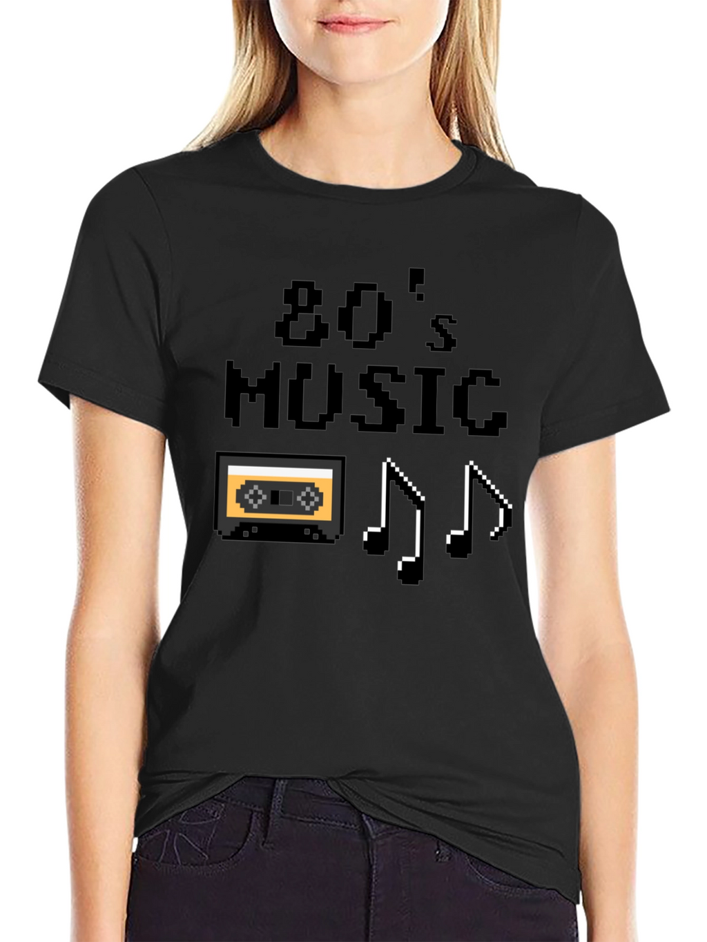 80s Music Pixel Graphic T-Shirt