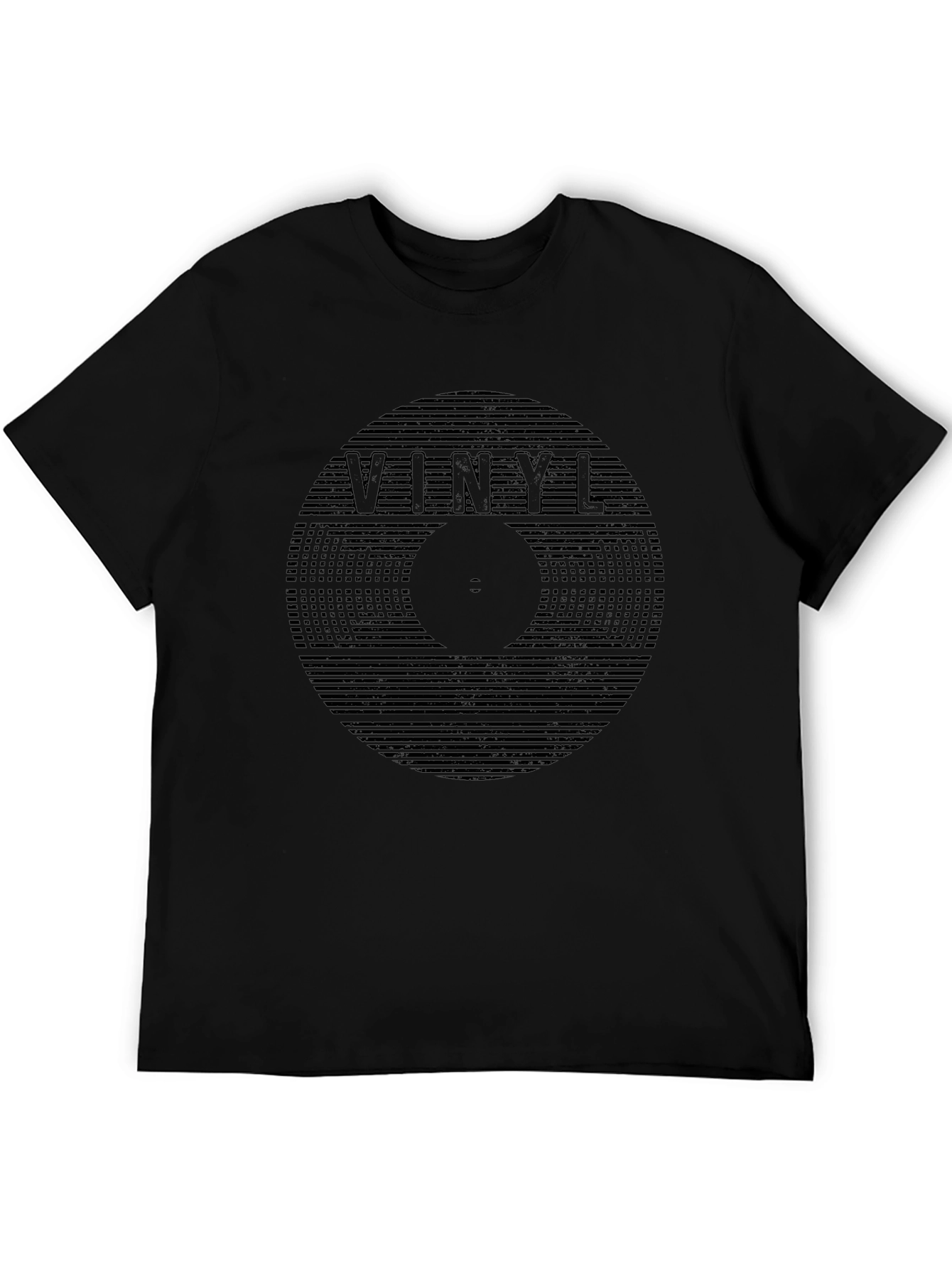 Vinyl Record Graphic Black T-Shirt