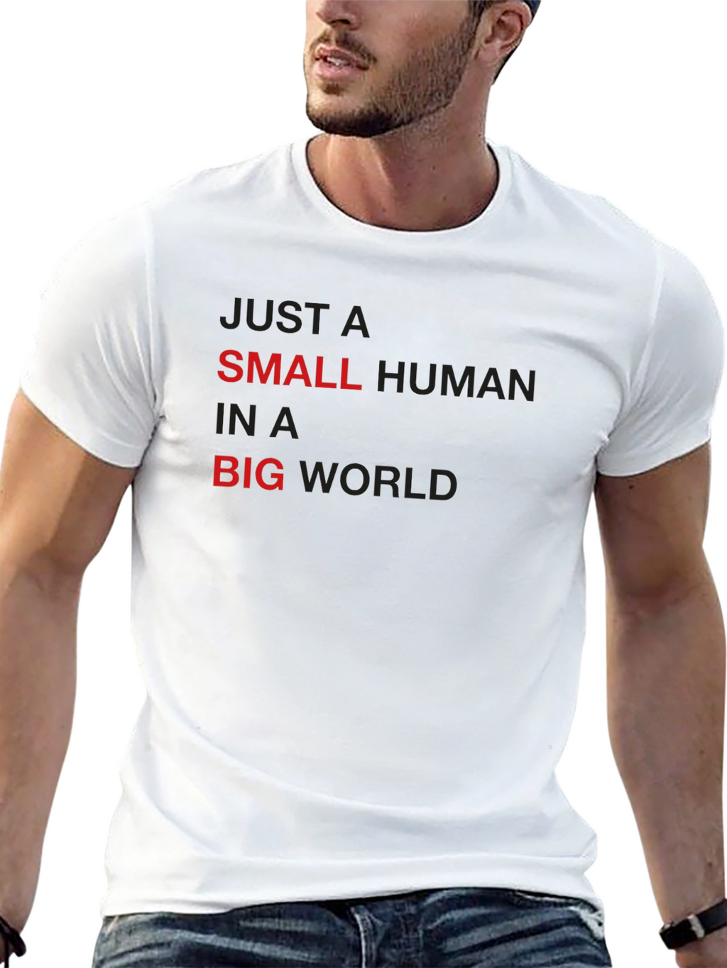 Small Human in a Big World Black T-Shirt