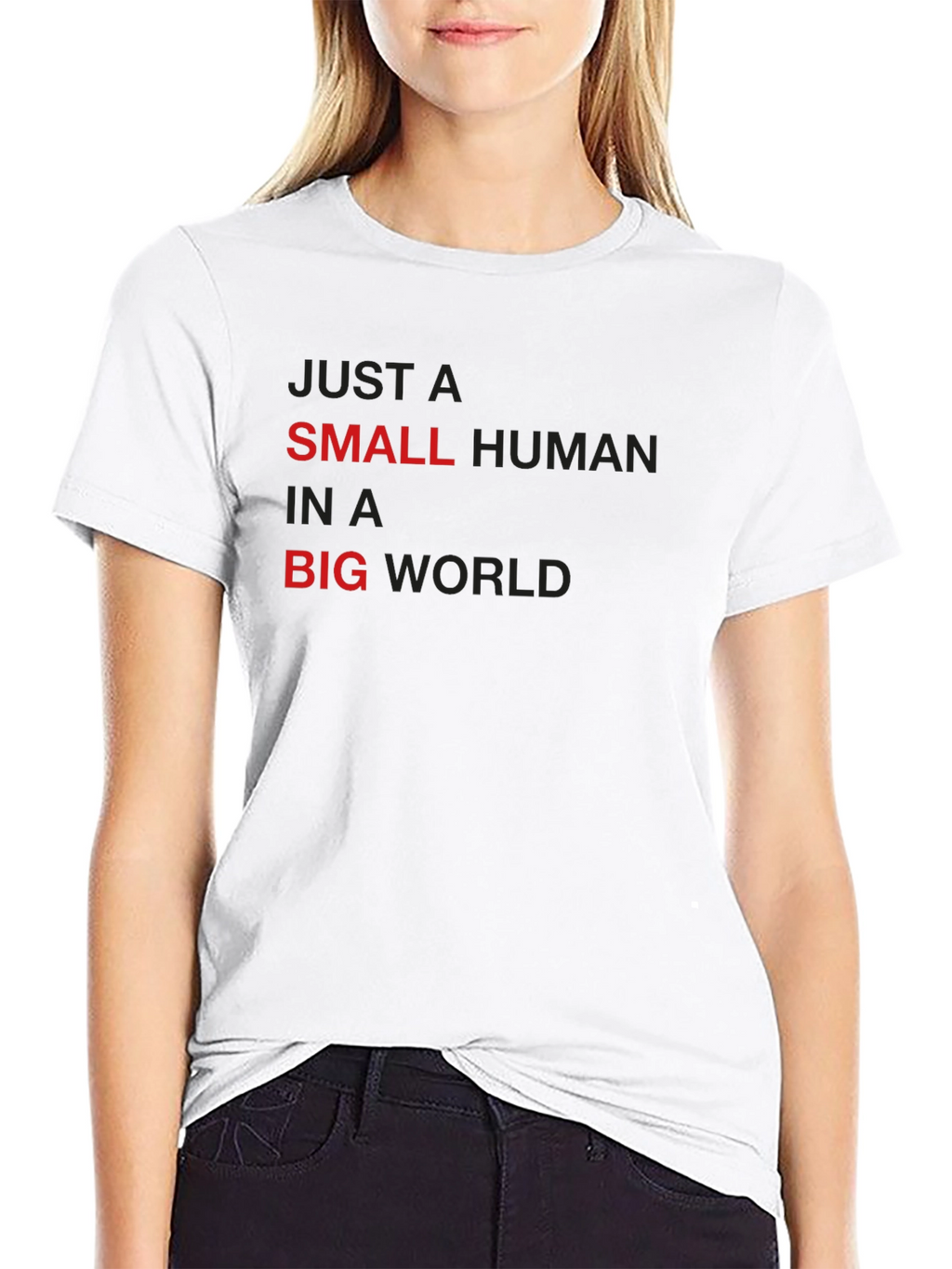 Small Human in a Big World Black T-Shirt