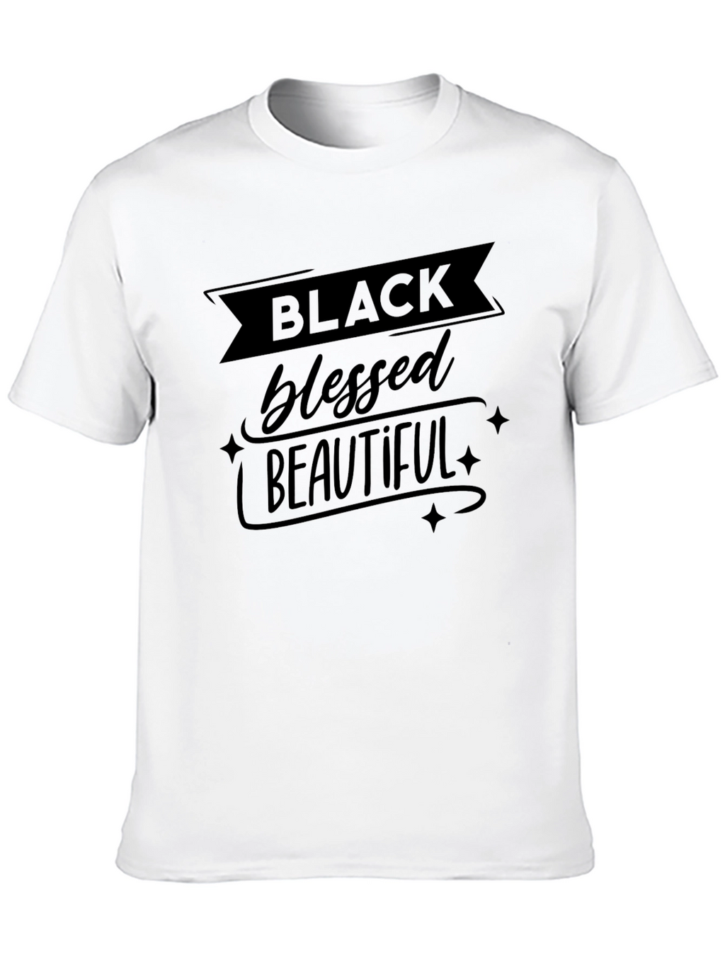 Black Blessed Beautiful Graphic T-Shirt