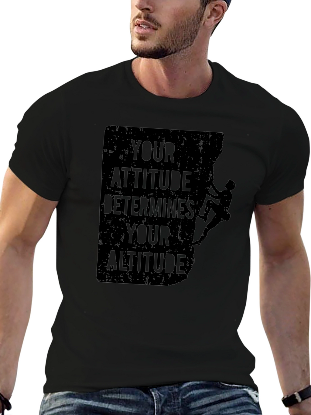 Attitude Determines Altitude Graphic Tee - Black