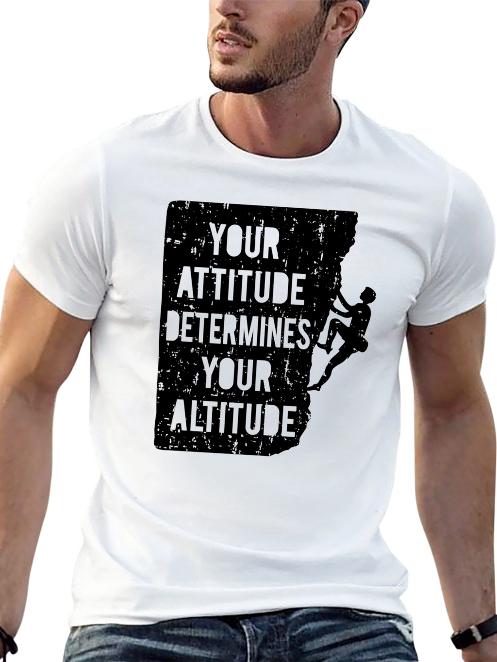 Attitude Determines Altitude Graphic Tee - Black