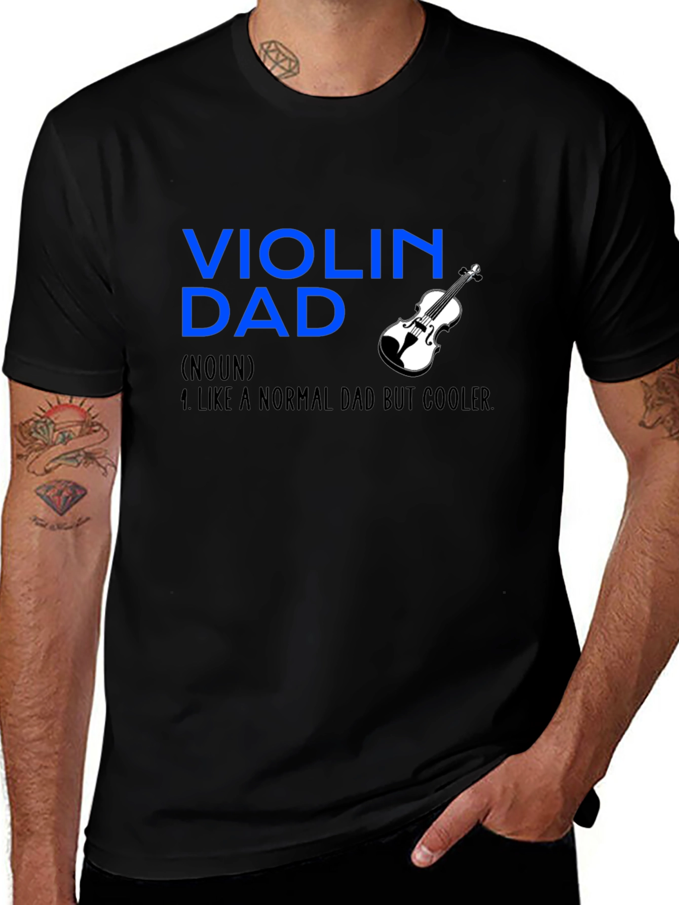 Violin Dad T-Shirt - Like a Normal Dad But Cooler