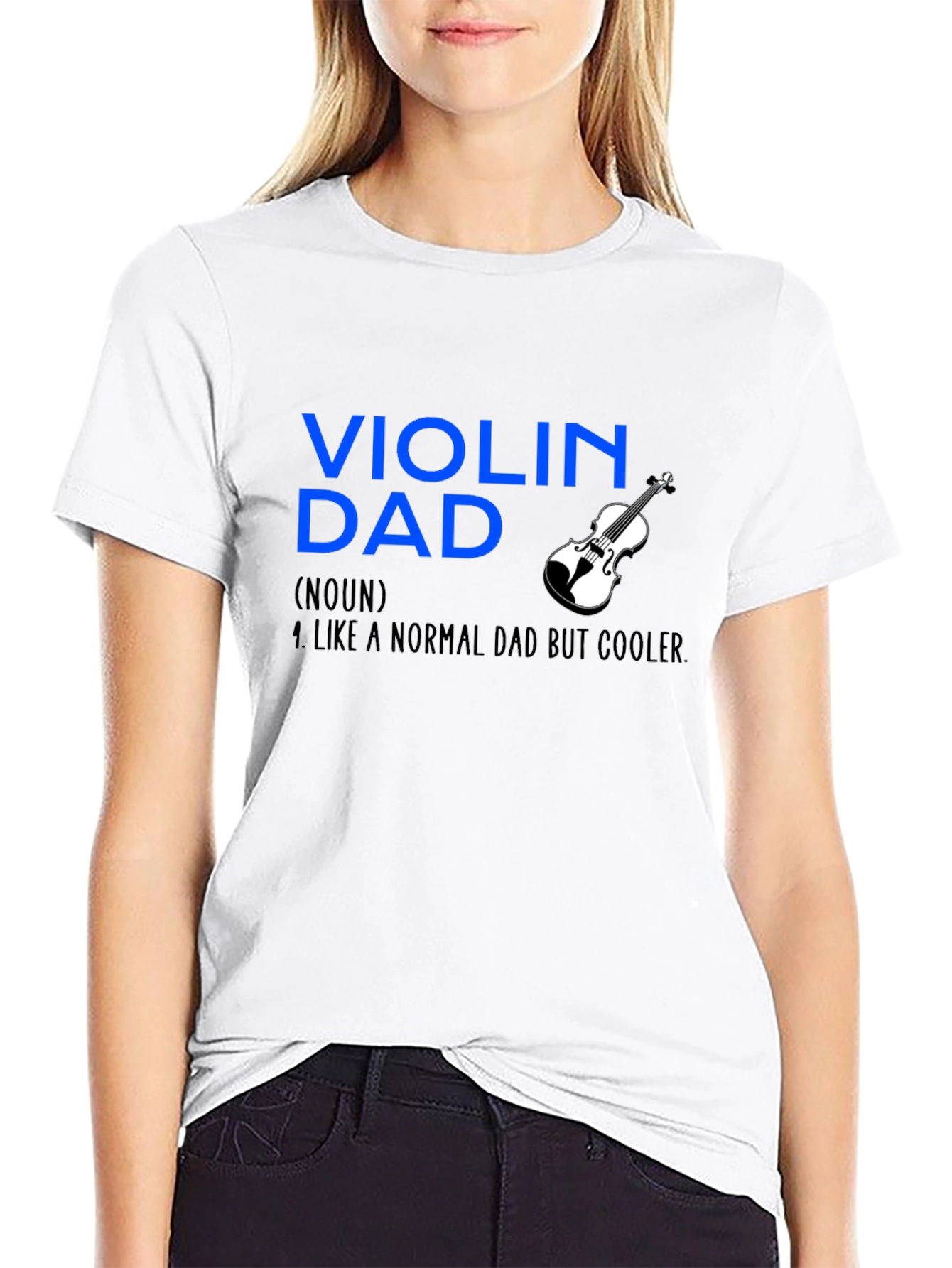 Violin Dad T-Shirt - Like a Normal Dad But Cooler