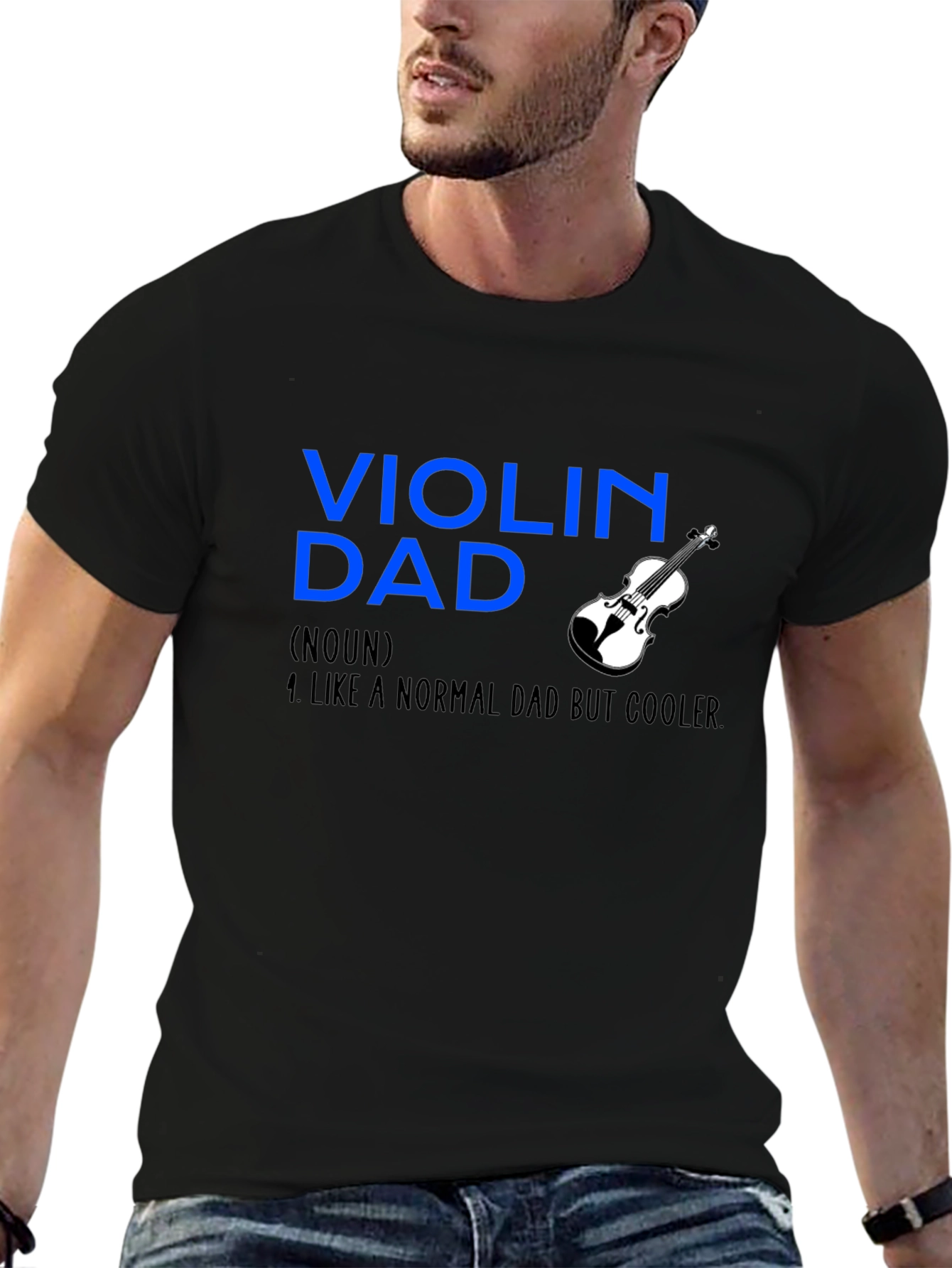Violin Dad T-Shirt - Like a Normal Dad But Cooler