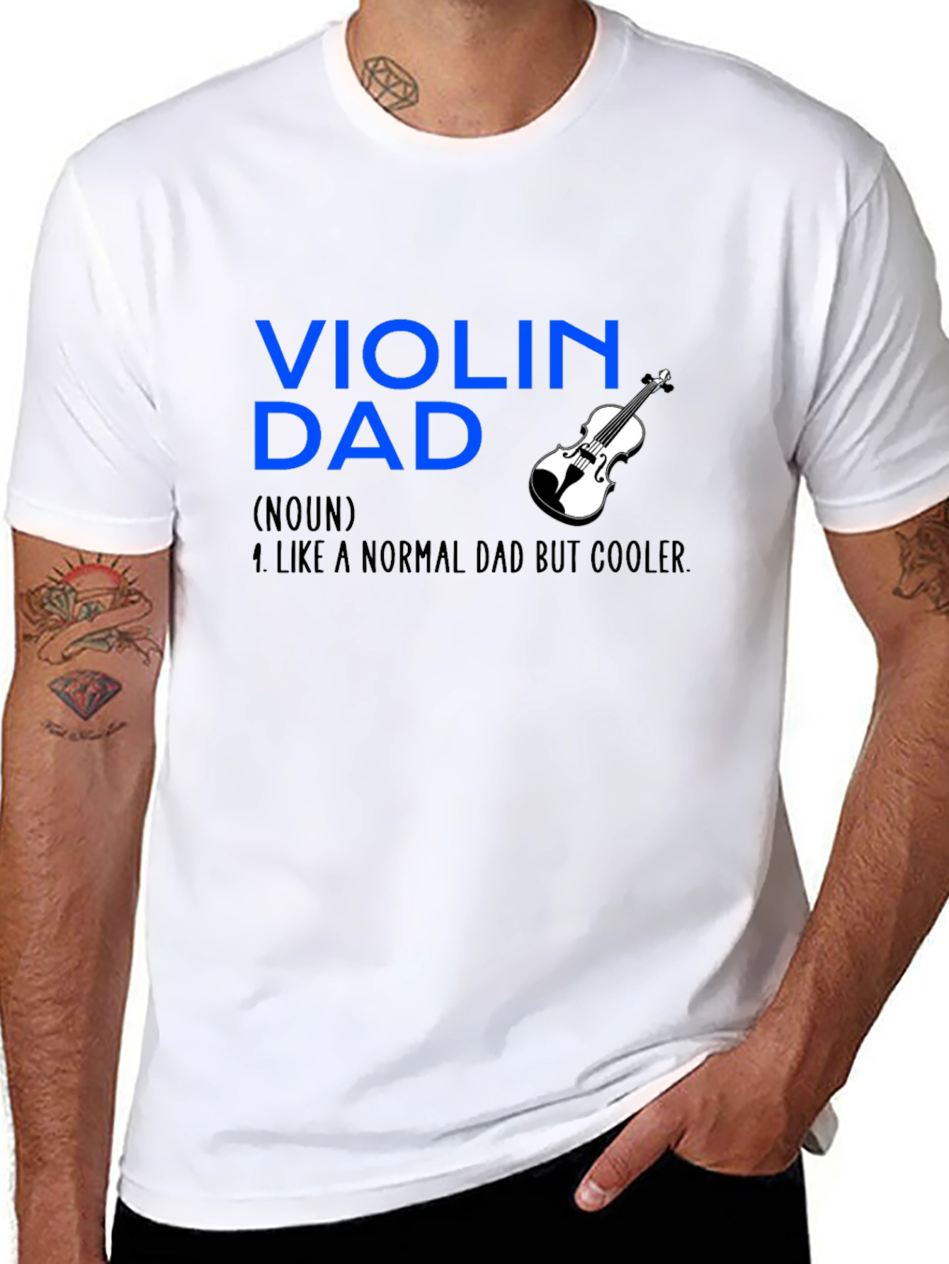 Violin Dad T-Shirt - Like a Normal Dad But Cooler