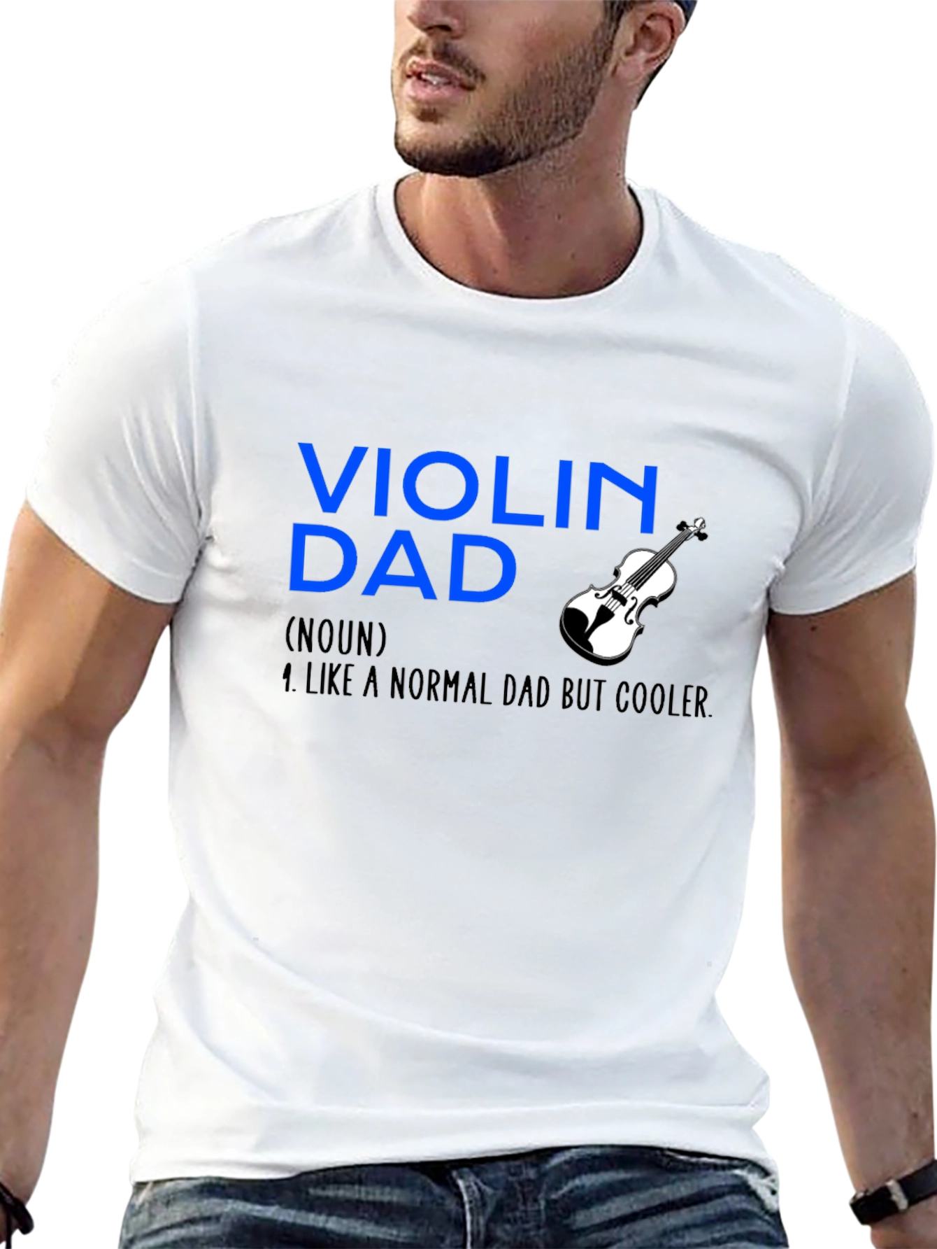 Violin Dad T-Shirt - Like a Normal Dad But Cooler