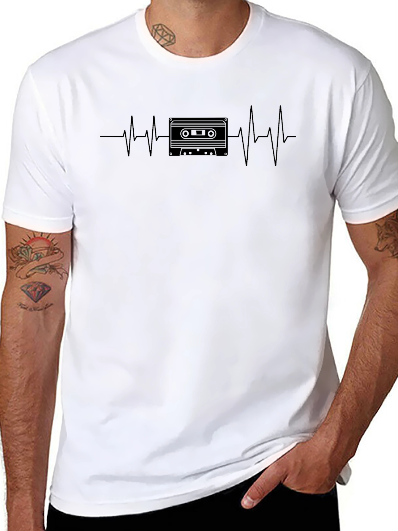 Heartbeat Cassette Tape Graphic T-Shirt