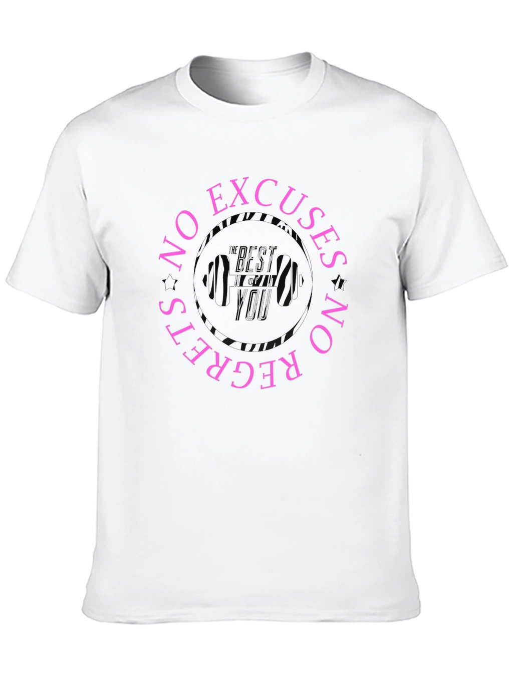 No Excuses No Regrets Black Graphic Tee