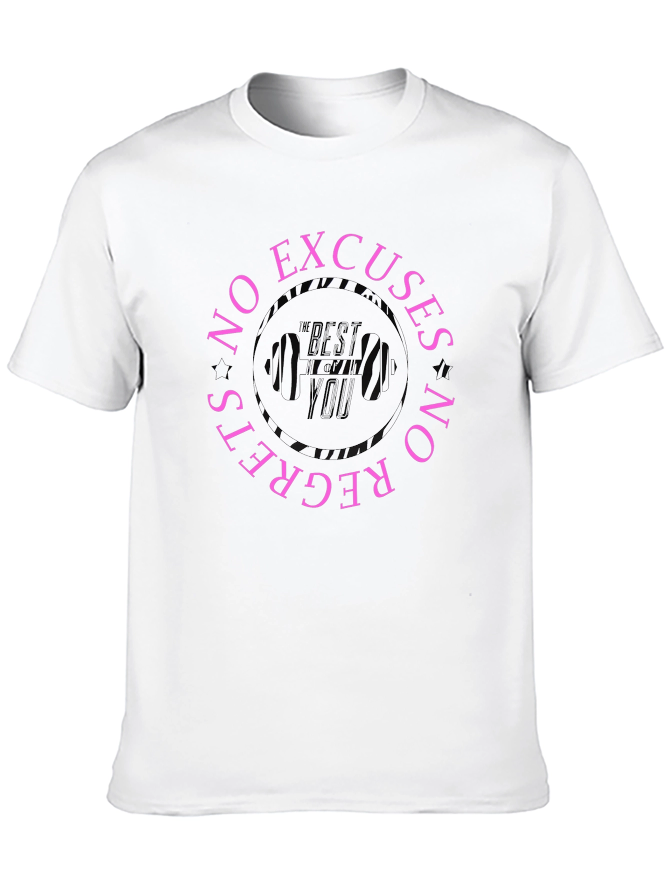 No Excuses No Regrets Black Graphic Tee