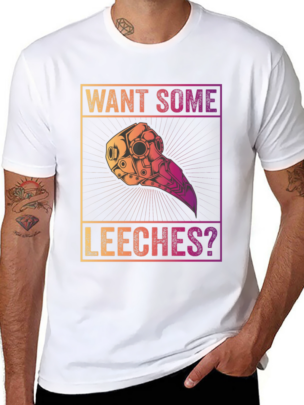 Want Some Leeches? Plague Doctor T-Shirt