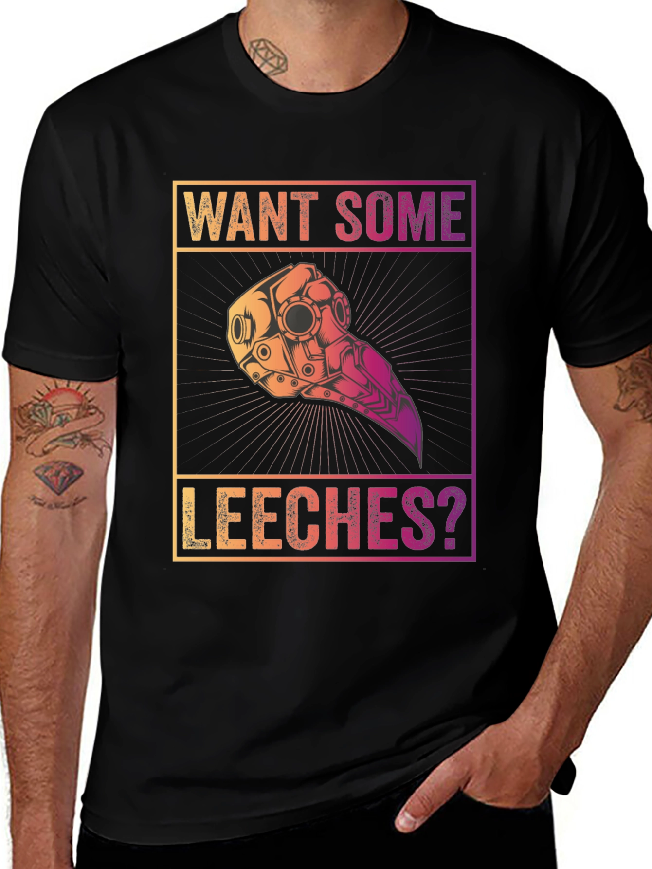 Want Some Leeches? Plague Doctor T-Shirt