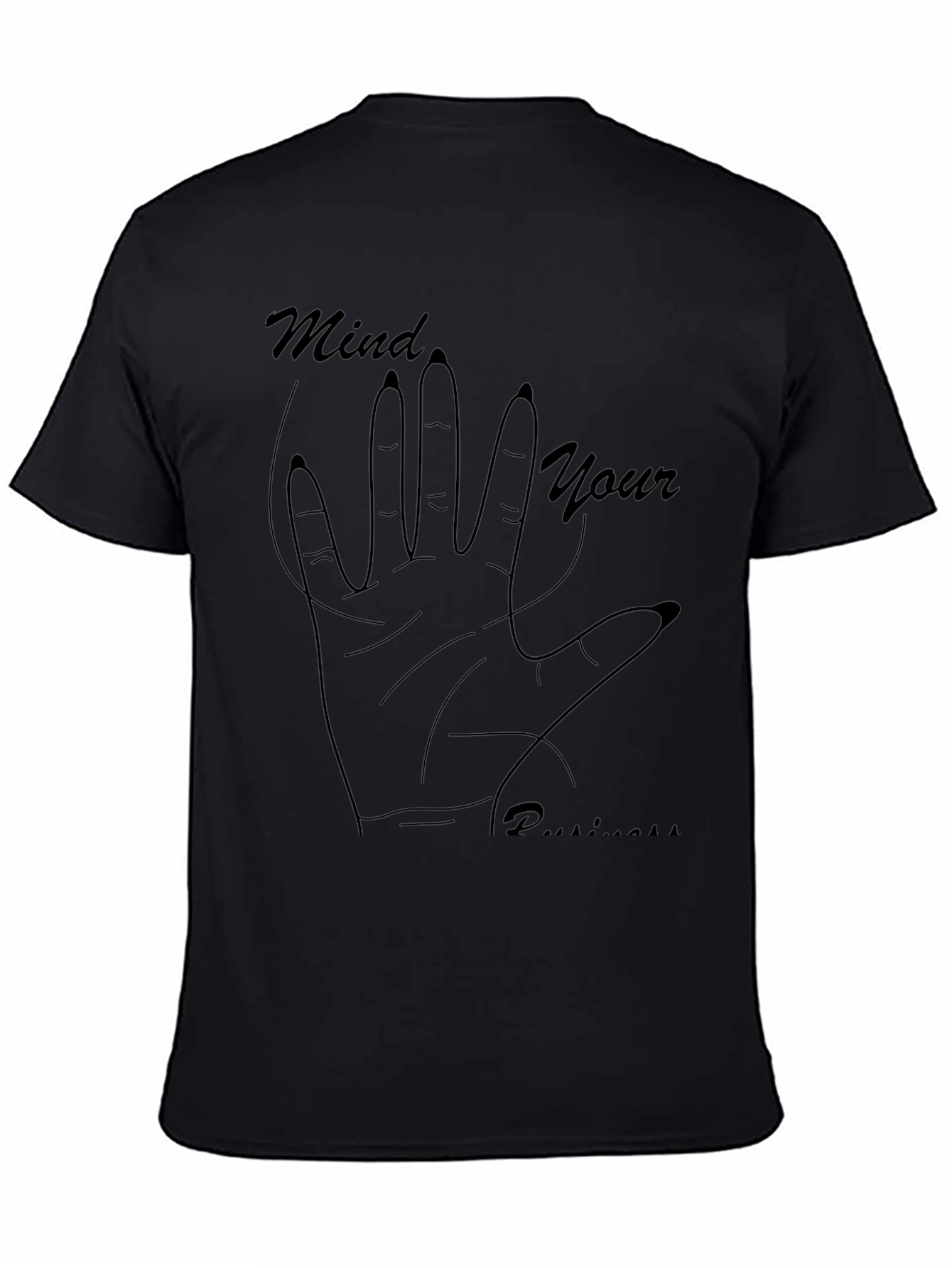 Mind Your Business Graphic Tee - Black
