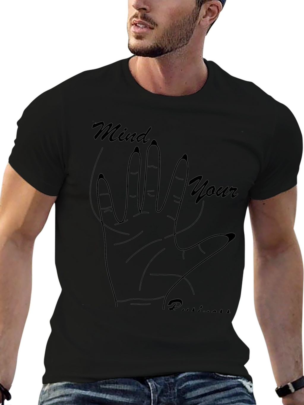 Mind Your Business Graphic Tee - Black