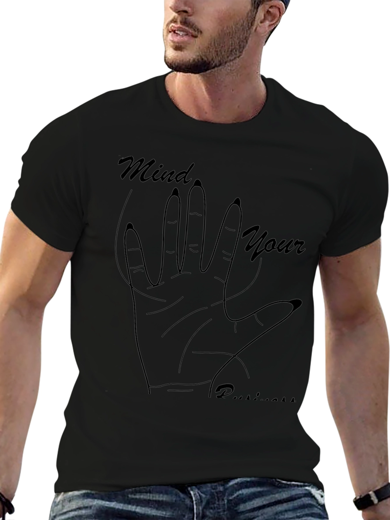 Mind Your Business Graphic Tee - Black
