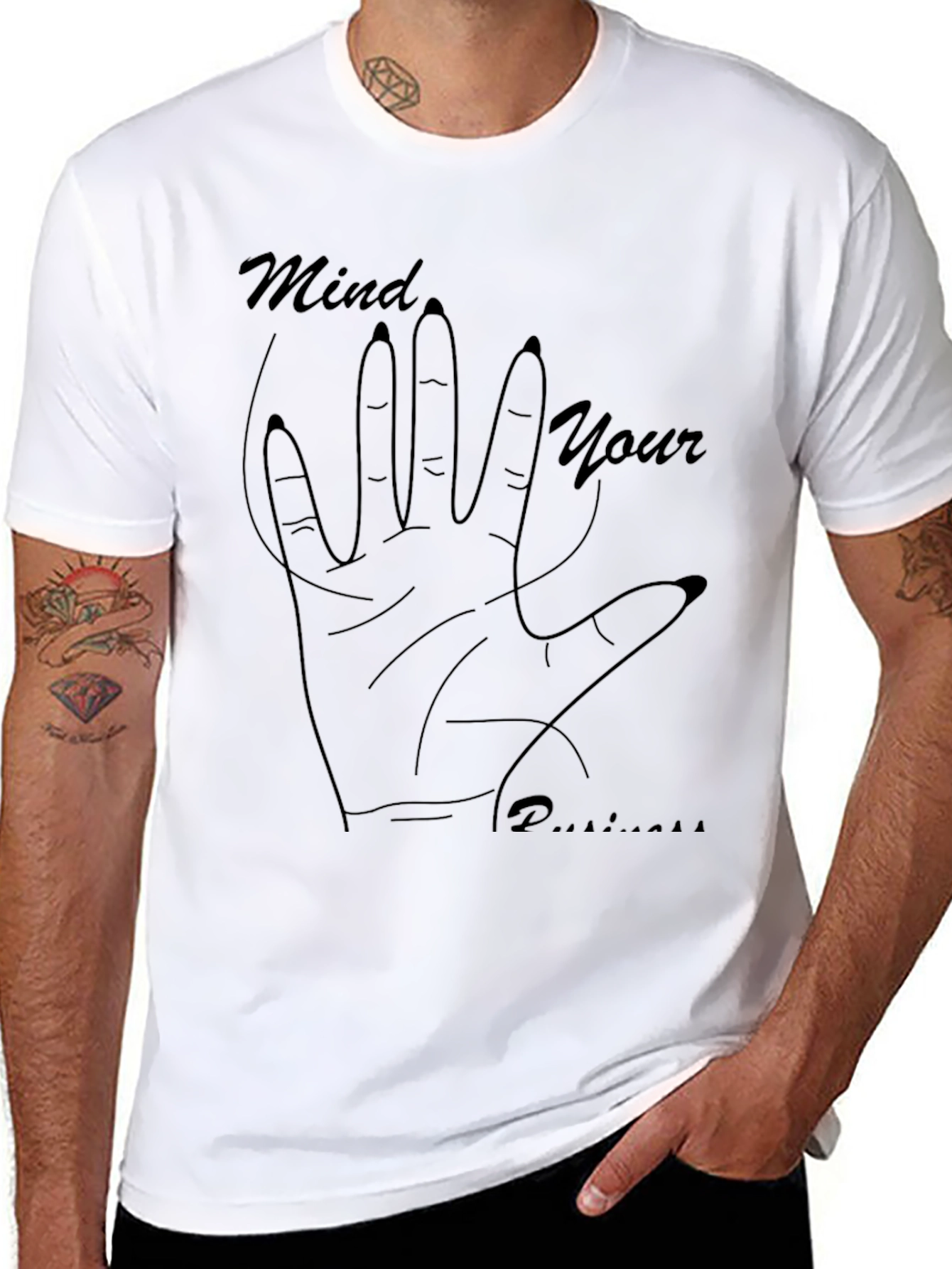 Mind Your Business Graphic Tee - Black