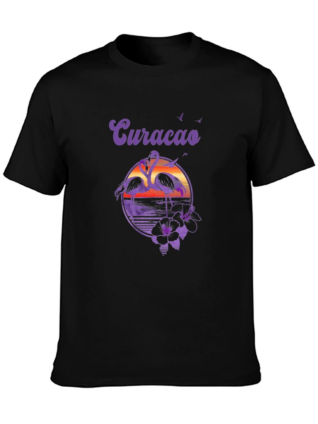 Curacao Flamingo Graphic T-Shirt - Island Vibes