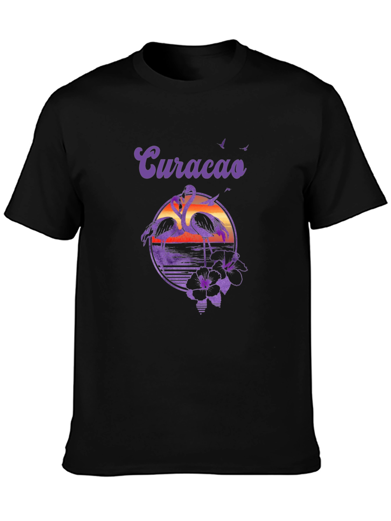 Curacao Flamingo Graphic T-Shirt - Island Vibes