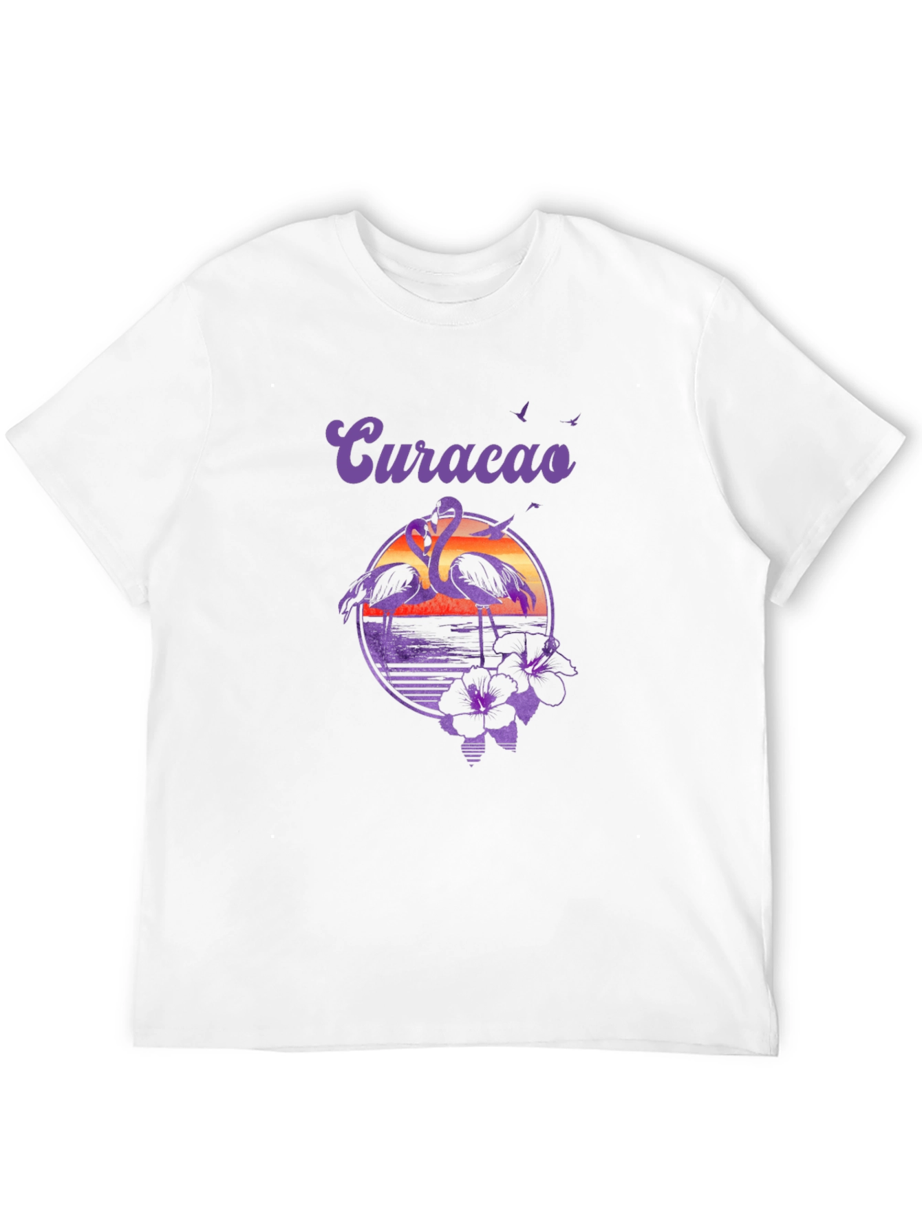 Curacao Flamingo Graphic T-Shirt - Island Vibes