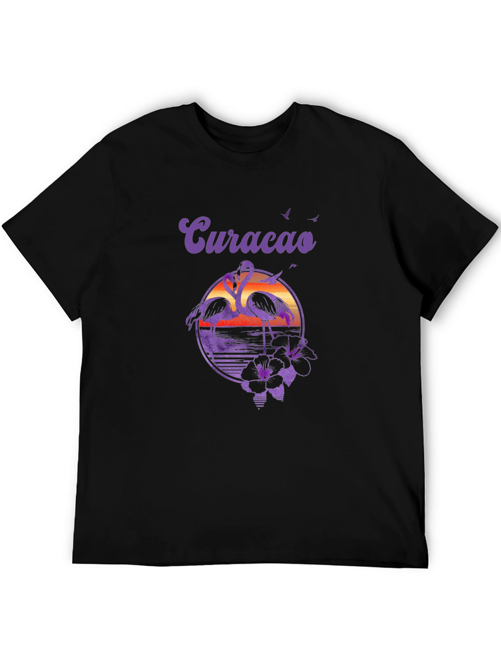 Curacao Flamingo Graphic T-Shirt - Island Vibes