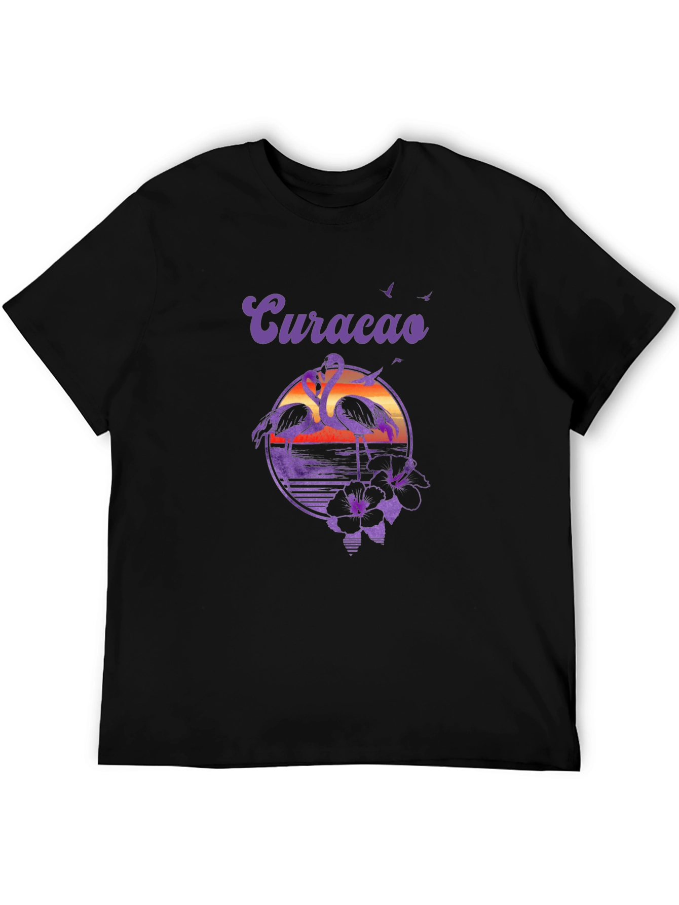 Curacao Flamingo Graphic T-Shirt - Island Vibes