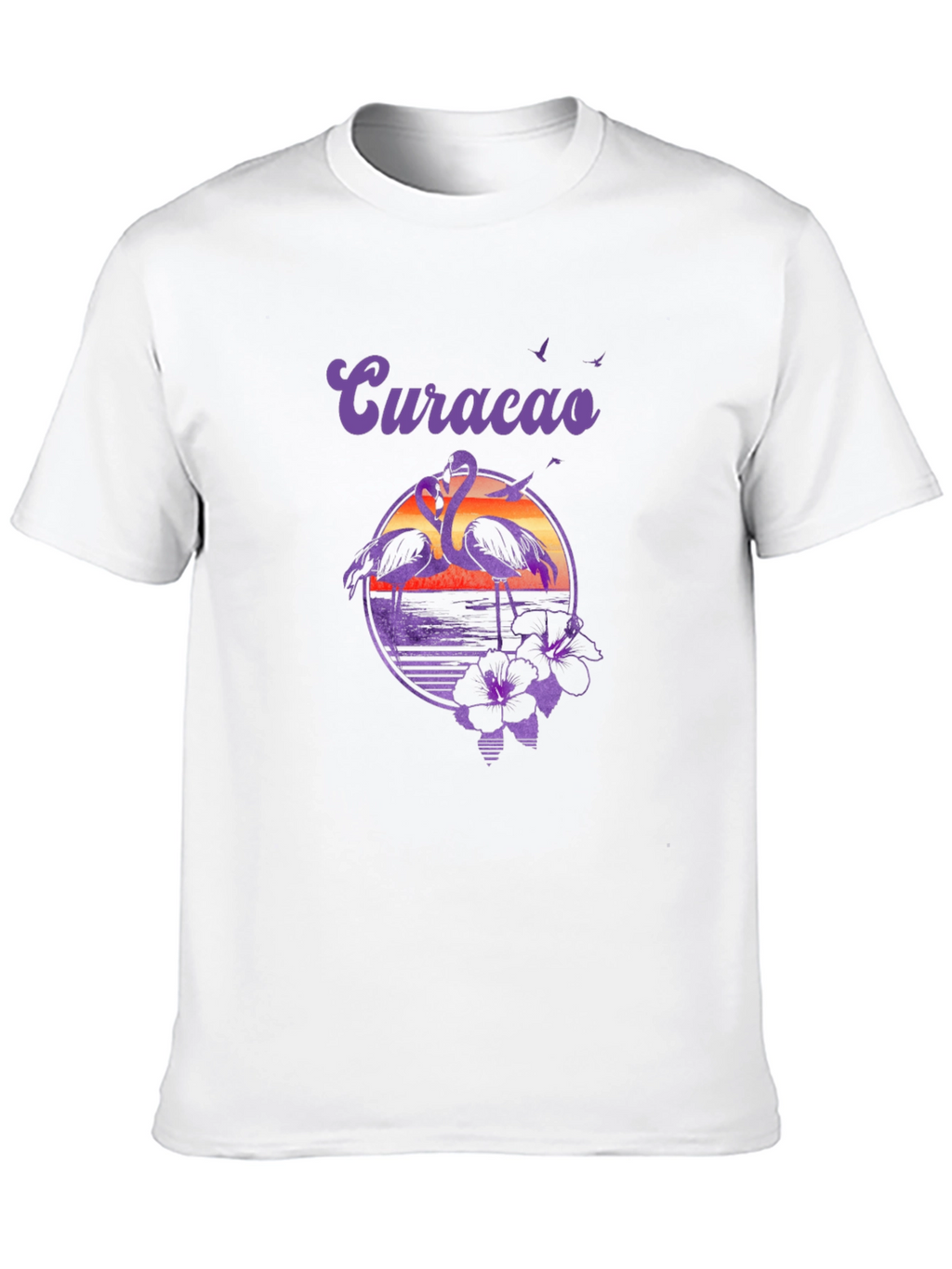 Curacao Flamingo Graphic T-Shirt - Island Vibes