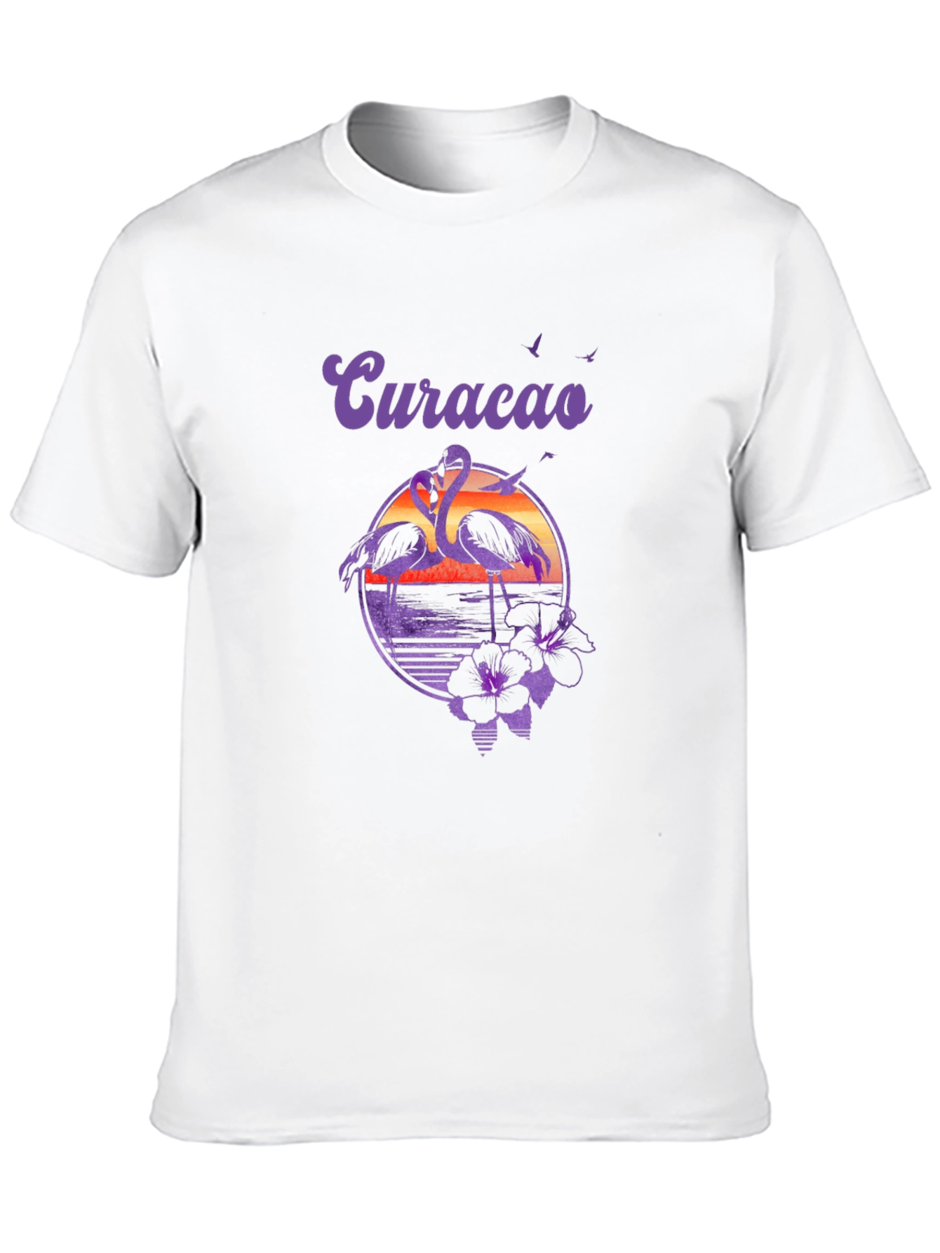 Curacao Flamingo Graphic T-Shirt - Island Vibes