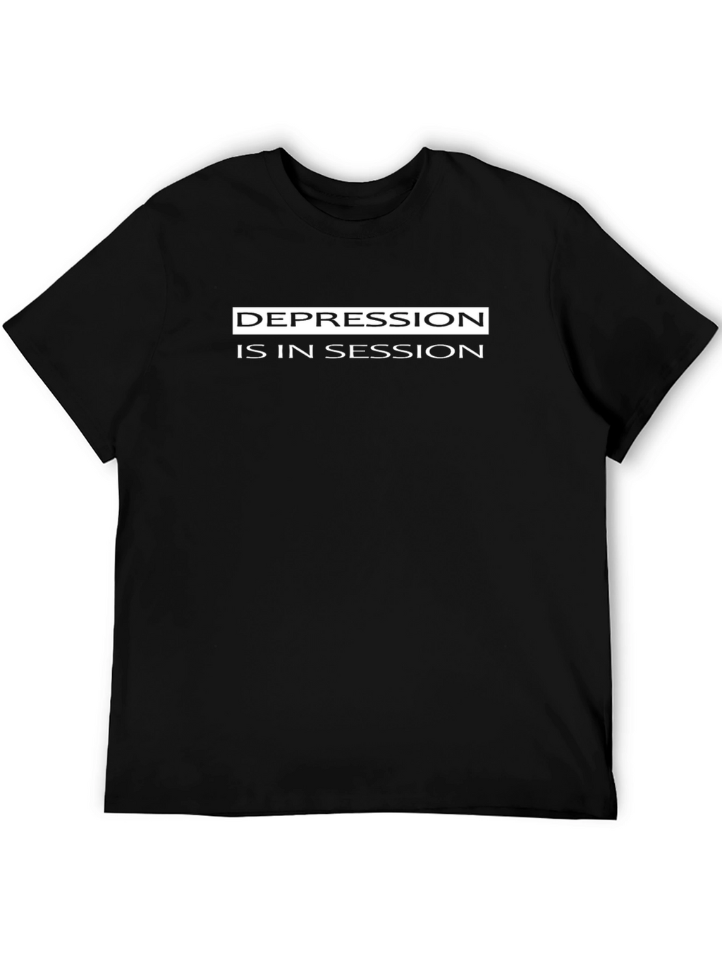 Depression is in Session Black Graphic Tee