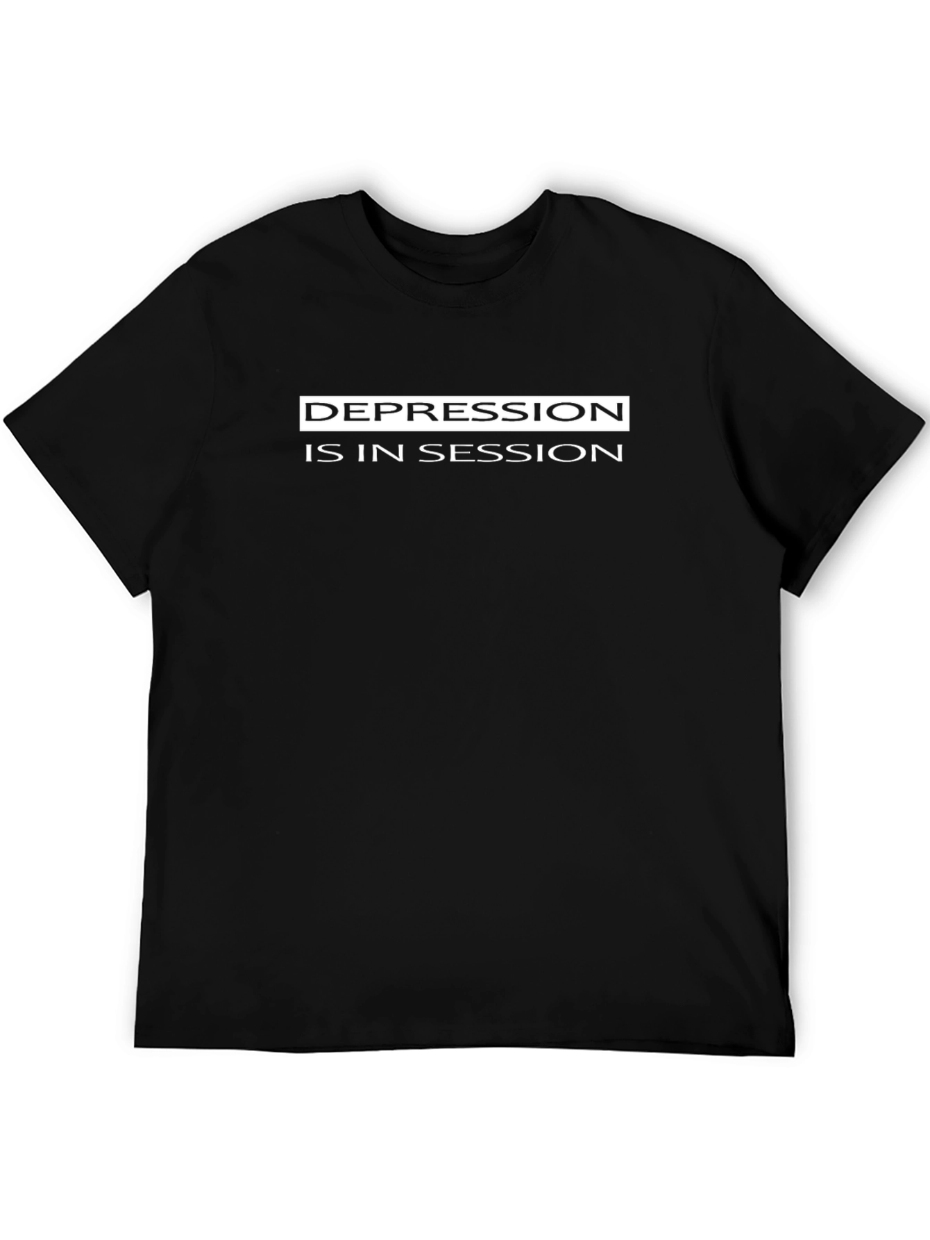 Depression is in Session Black Graphic Tee