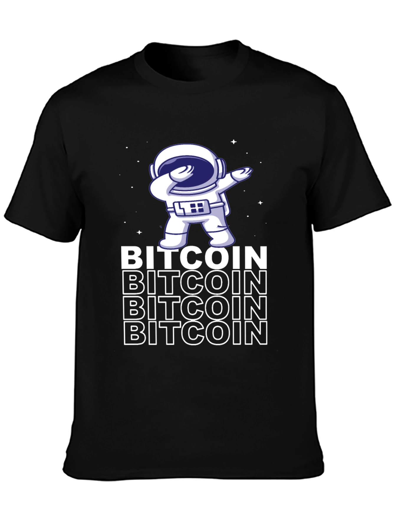 Bitcoin Astronaut Dabbing Graphic Tee