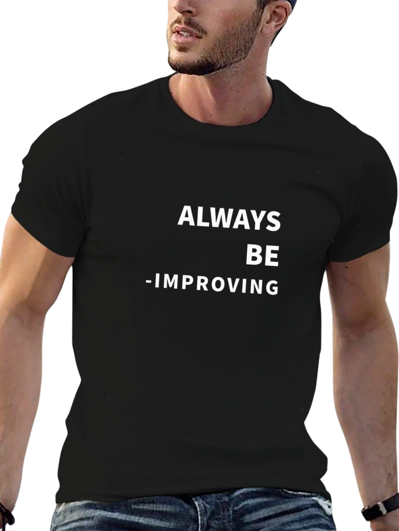 Always Be Improving Black T-Shirt