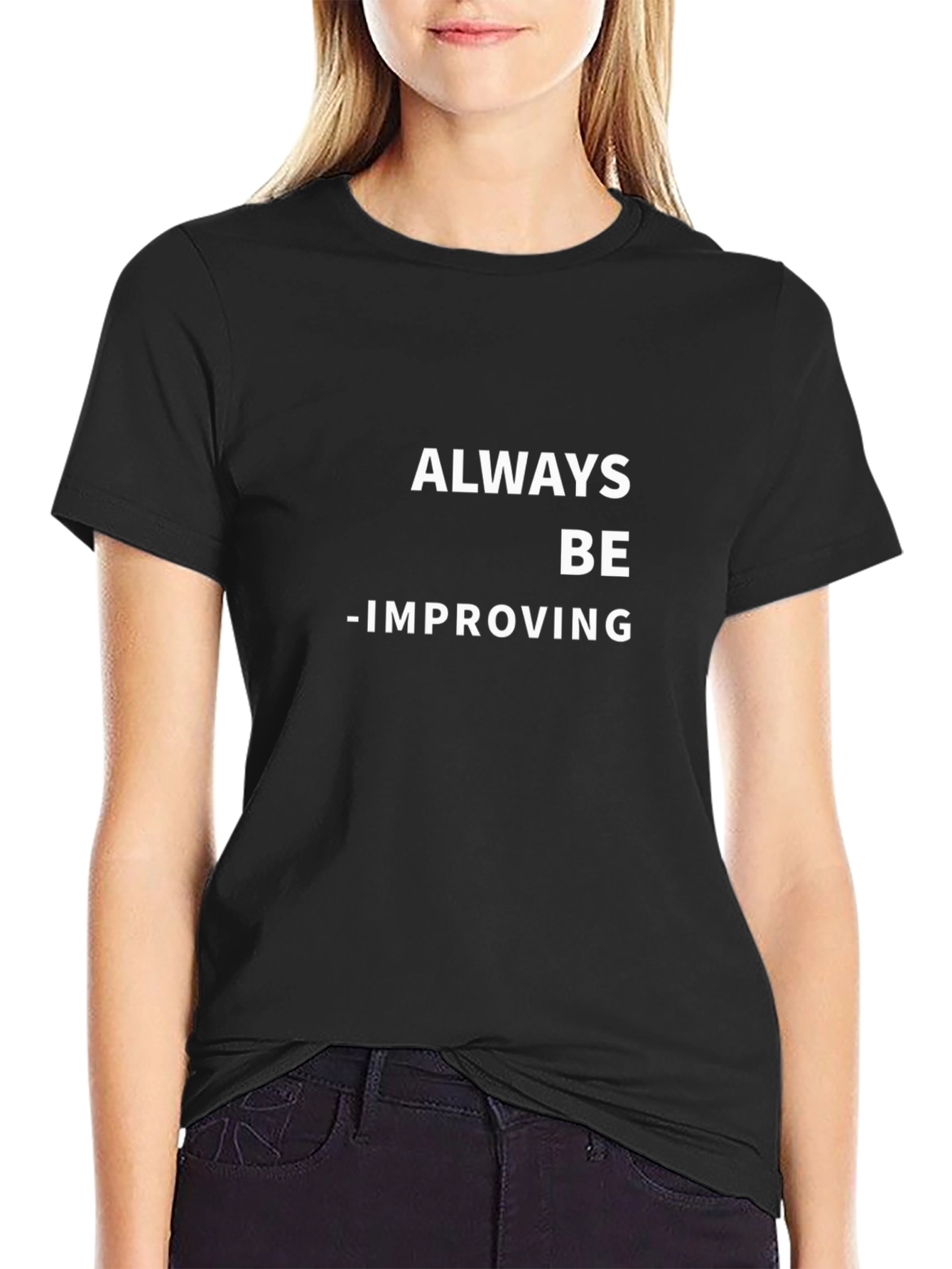 Always Be Improving Black T-Shirt