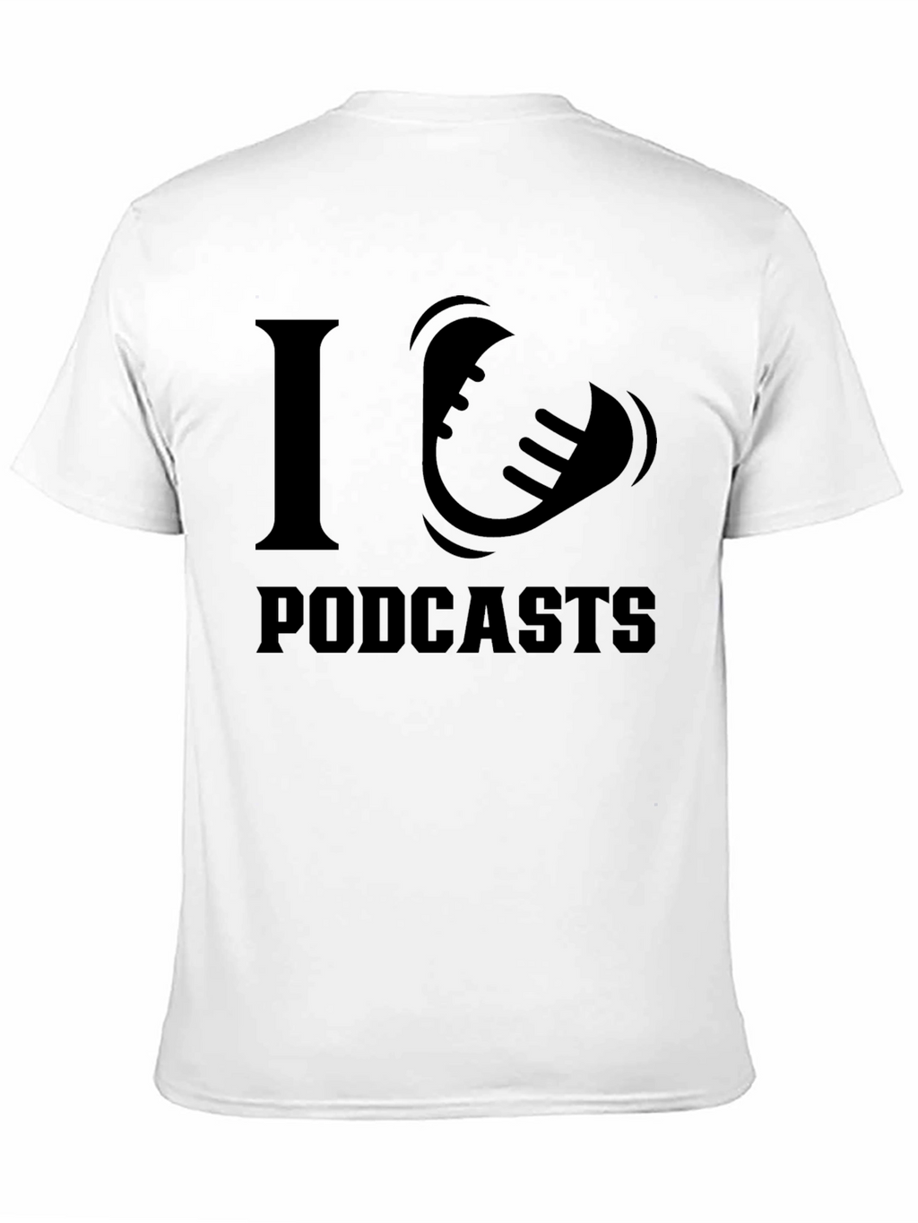 I Love Podcasts Graphic T-Shirt - Black