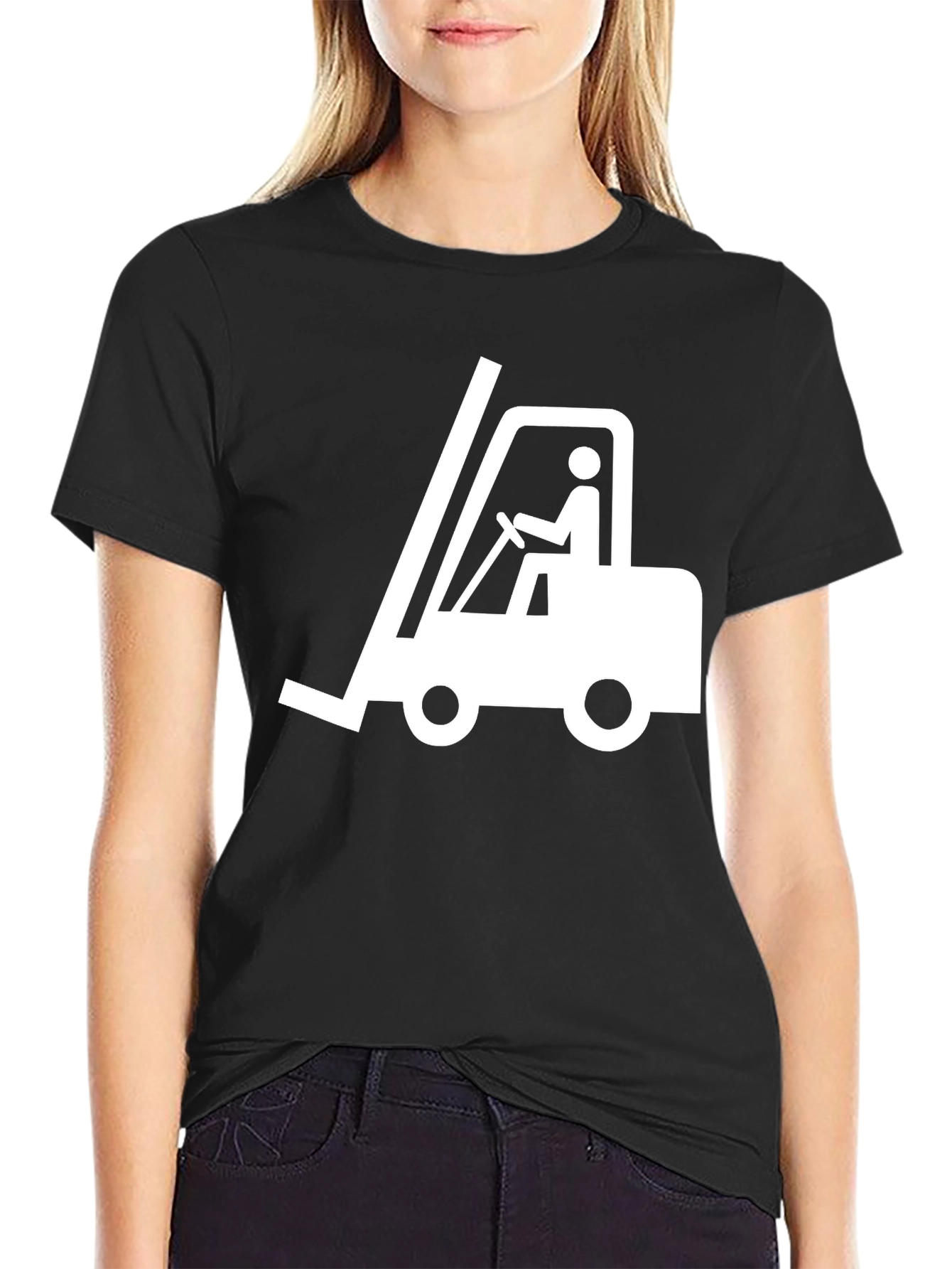 Forklift Operator Graphic T-Shirt - Black Cotton Tee