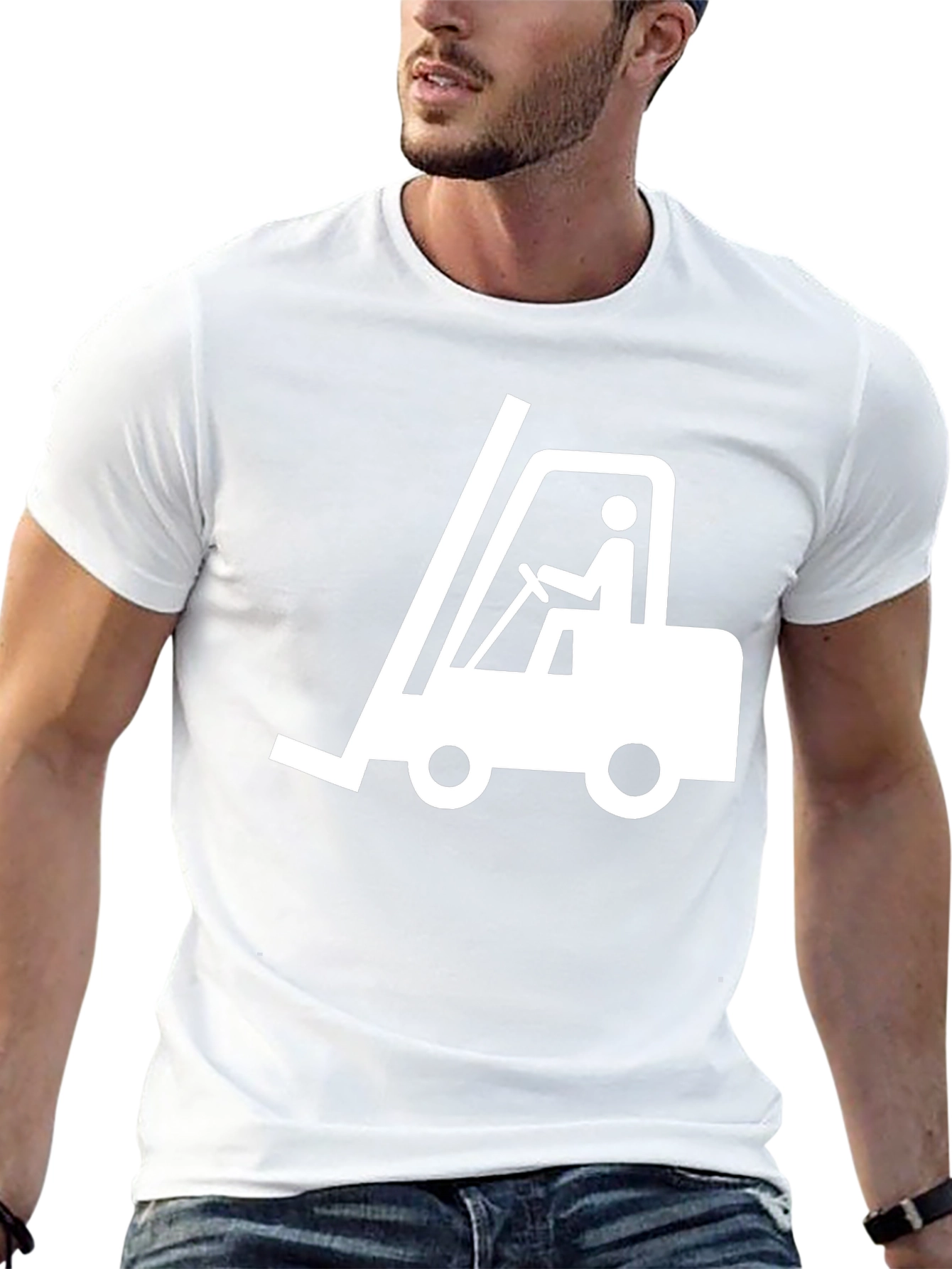 Forklift Operator Graphic T-Shirt - Black Cotton Tee