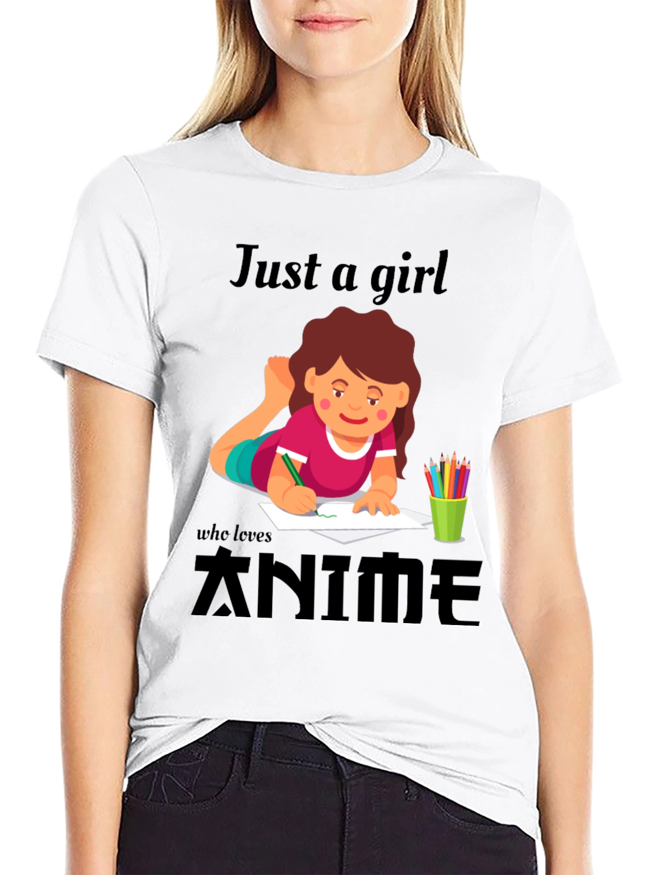 Anime Girl T-Shirt - Just A Girl Who Loves Anime