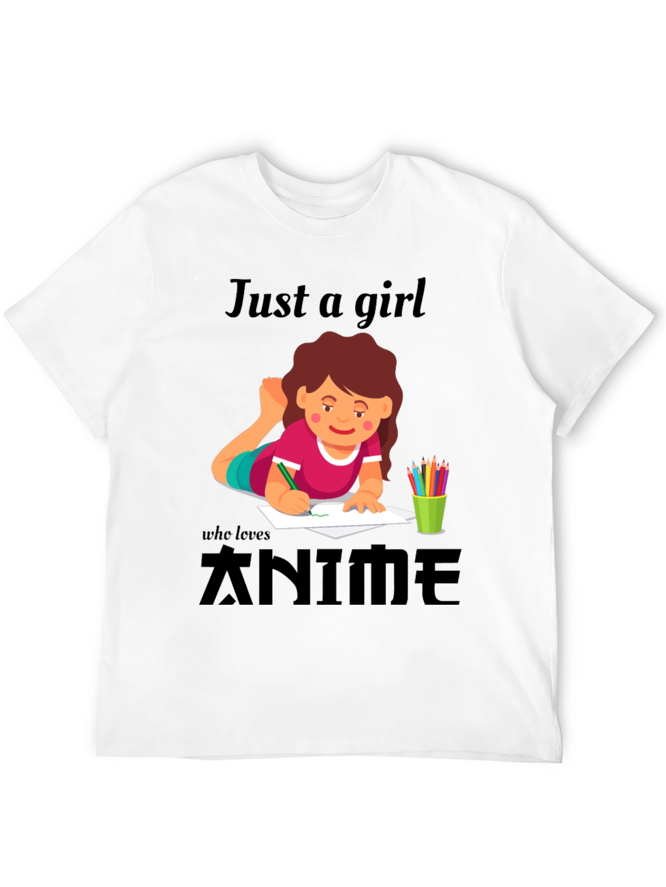 Anime Girl T-Shirt - Just A Girl Who Loves Anime