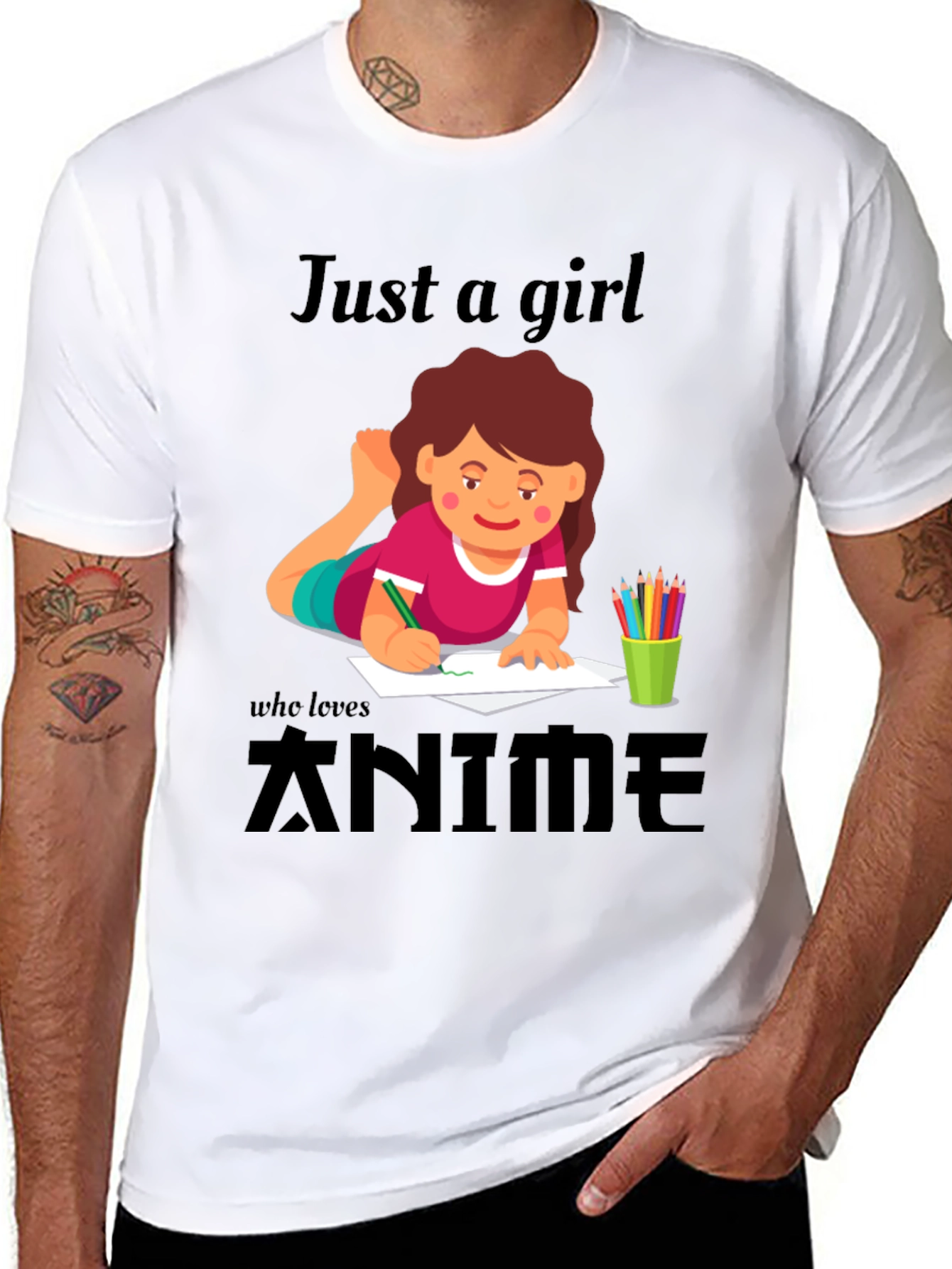 Anime Girl T-Shirt - Just A Girl Who Loves Anime