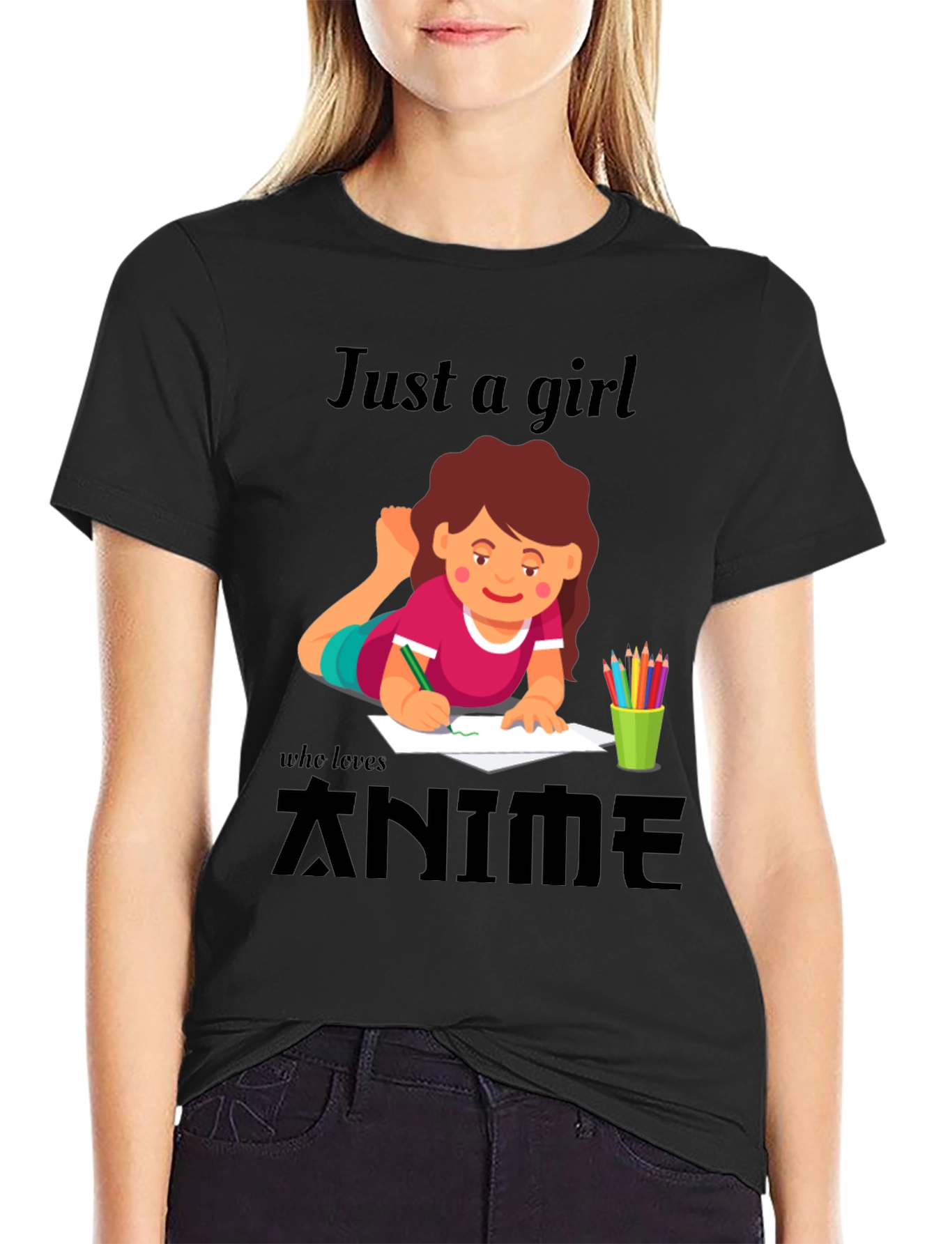 Anime Girl T-Shirt - Just A Girl Who Loves Anime