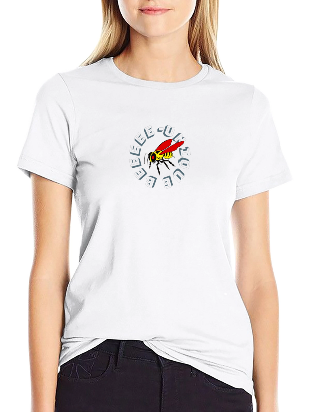 Graphic Tee: Abstract Wasp Design
